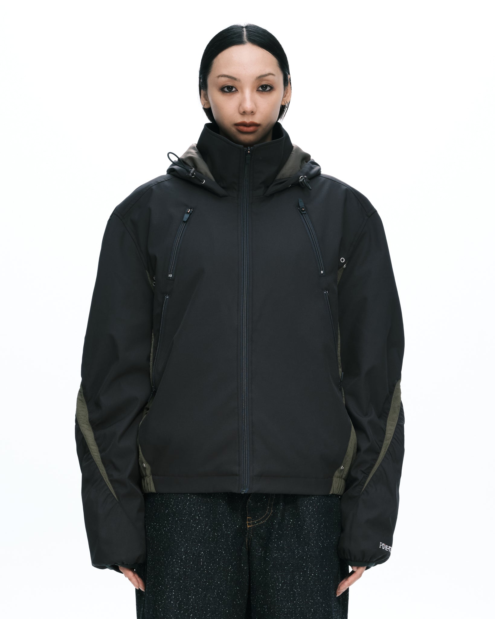 Curvy padded jacket | Color_Ash Black | No_pla25awj12-1_ash black【PLATEAU STUDIO_プラトー スタジオ】