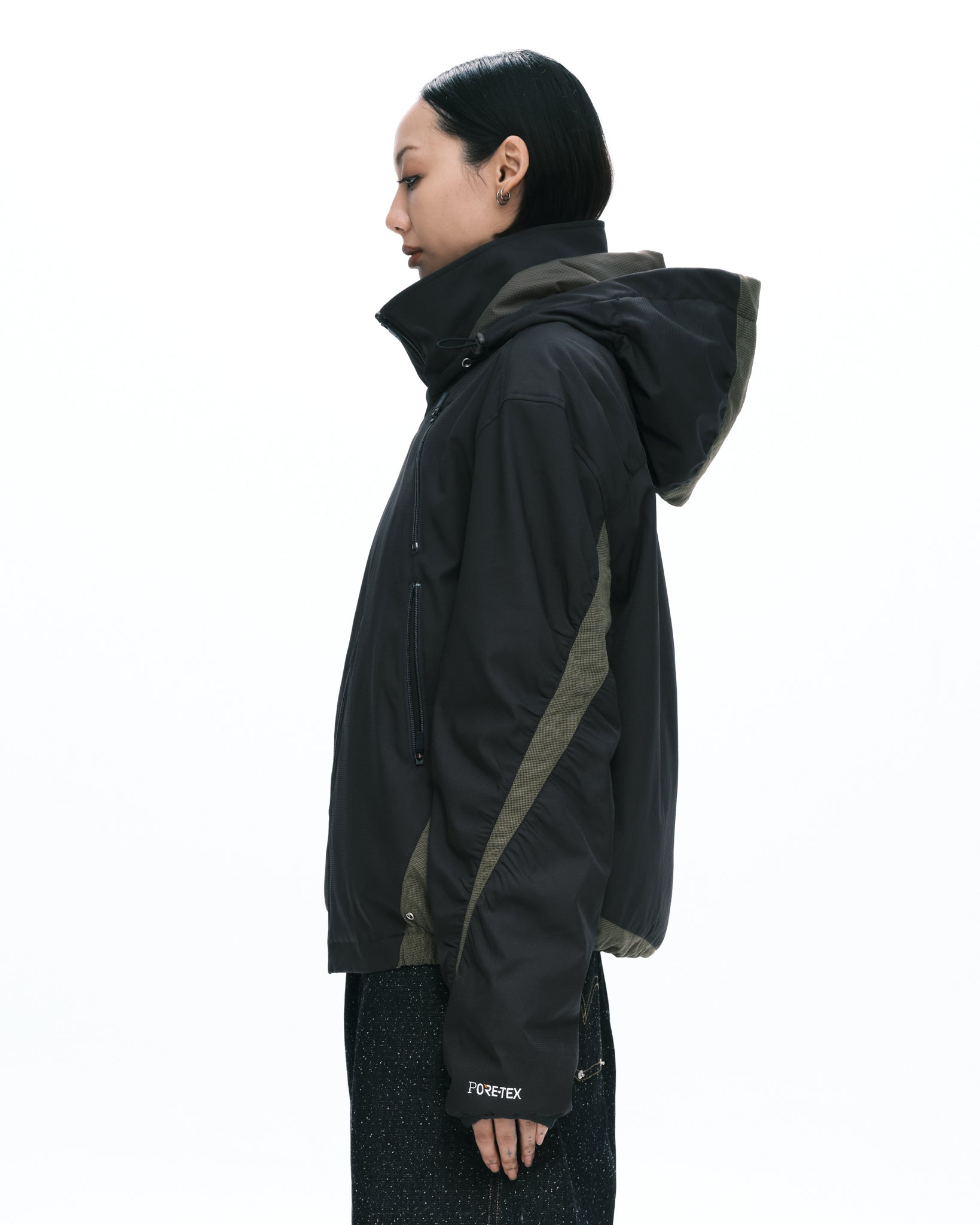 Curvy padded jacket | Color_Ash Black | No_pla25awj12-1_ash black【PLATEAU STUDIO_プラトー スタジオ】