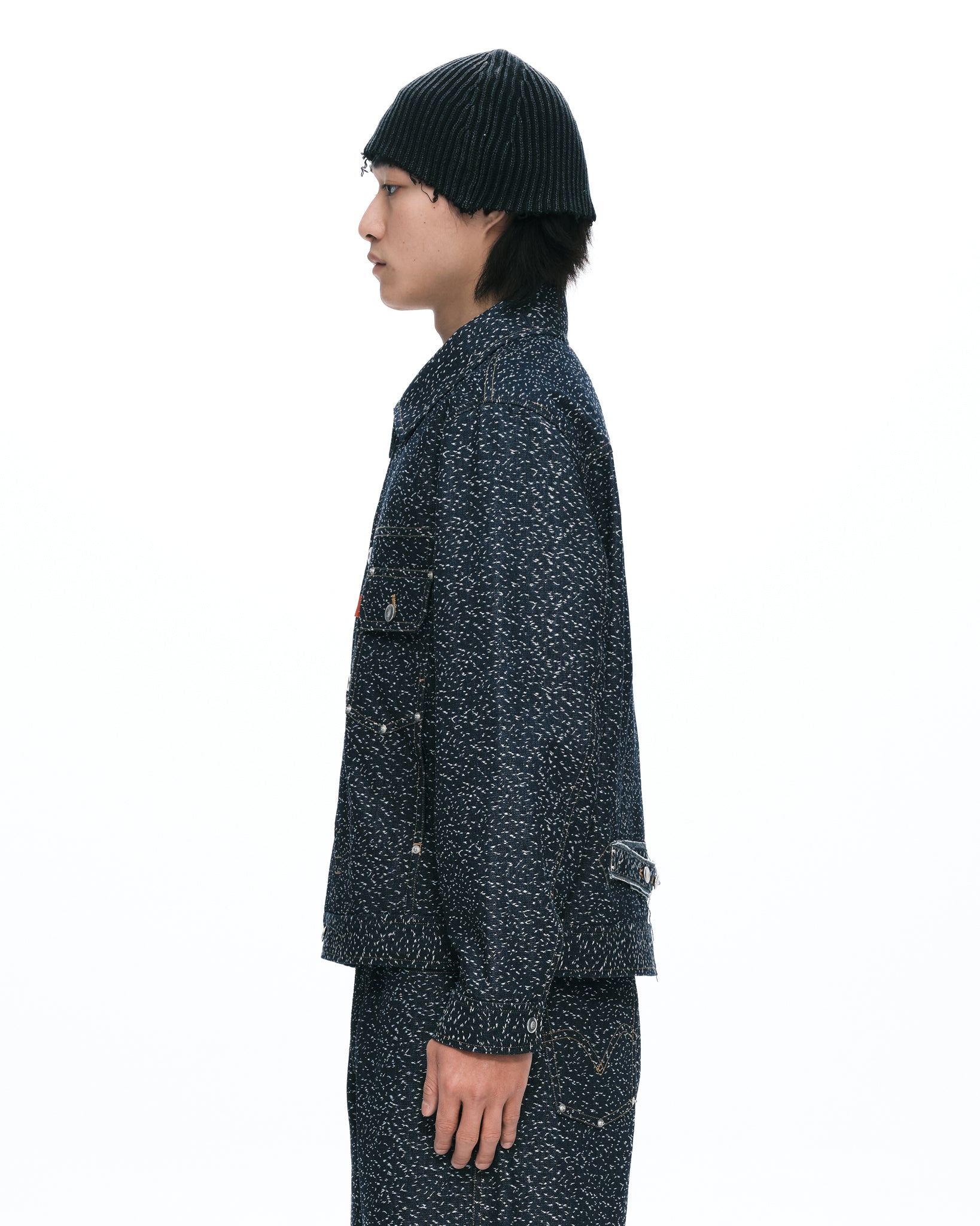 Dot denim jacket | Color_Denim | No_pla25awj08-1_denim【PLATEAU STUDIO_プラトー スタジオ】【入荷予定アイテム・入荷連絡可能】