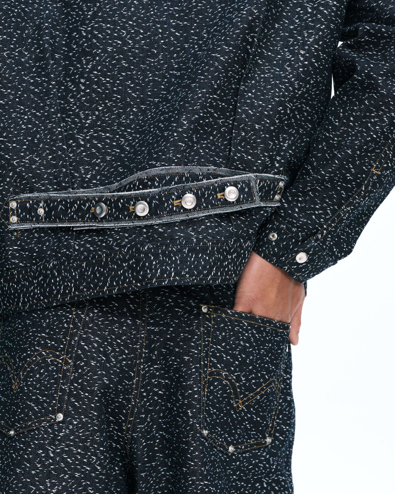 Dot denim jacket | Color_Denim | No_pla25awj08-1_denim【PLATEAU STUDIO_プラトー スタジオ】【入荷予定アイテム・入荷連絡可能】