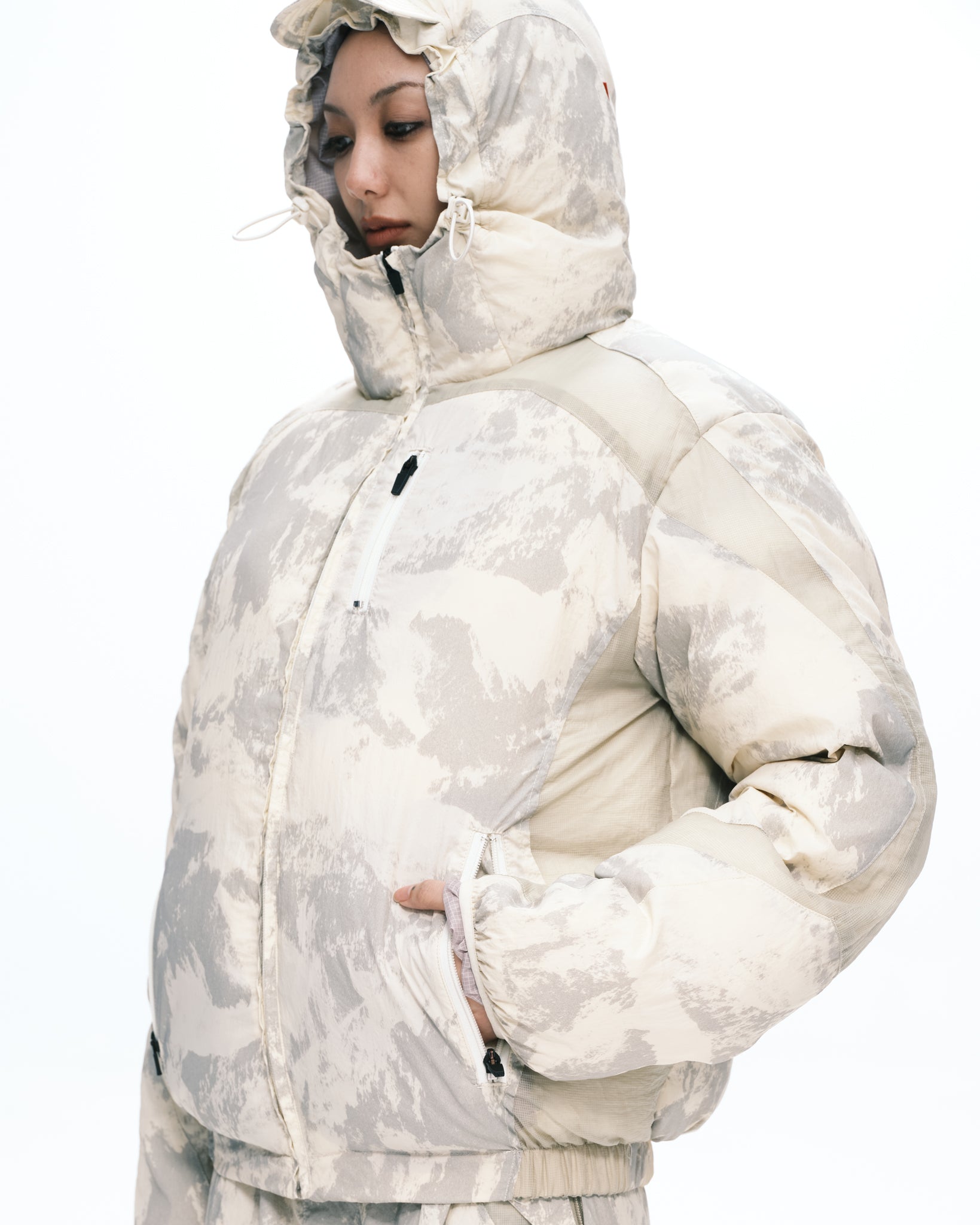 Snowy puffer jacket | Color_Light Grey | No_pla25awj11-1_light grey【PLATEAU STUDIO_プラトー スタジオ】