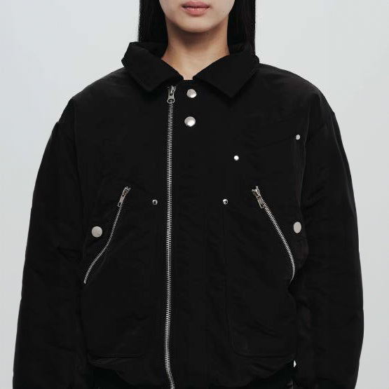 Pla24awj03-1_Black | 2024 logo bomber | Color:Black【PLATEAU STUDIO_プラトー スタジオ】【archive】