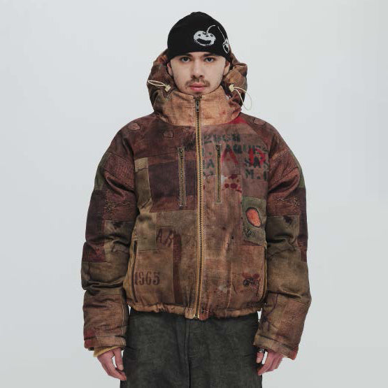Pla24awj10_Digital print | Digital print puffer | Color:Digital Print【PLATEAU STUDIO_プラトー スタジオ】【archive】