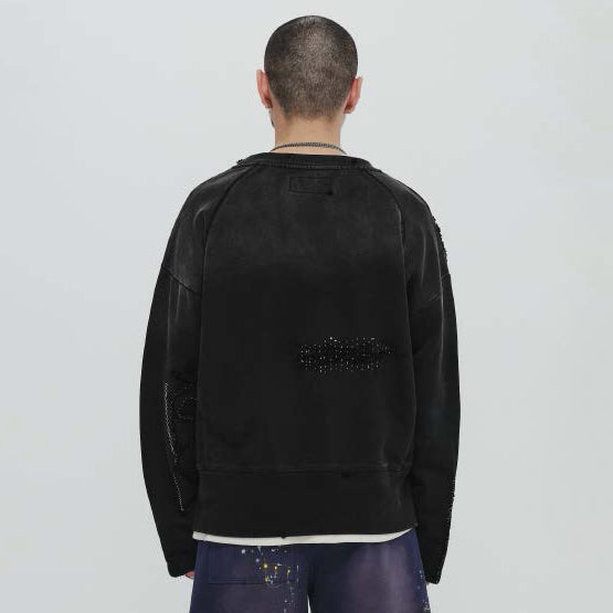 Pla24awt01-1_Washed black | Mickey vitage crewneck | Color:Washed Black【PLATEAU STUDIO_プラトー スタジオ】【archive】