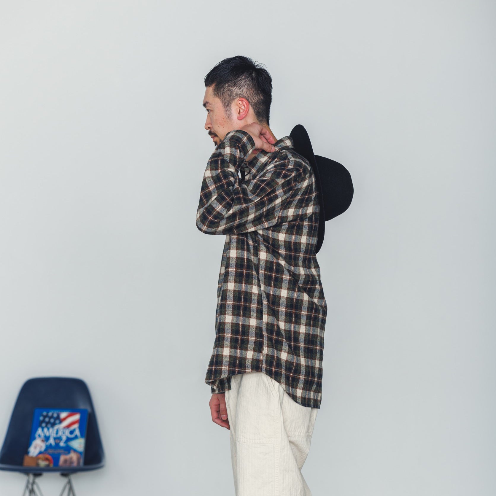 REGULAR COLLAR SHIRT-FLANNEL CHECK – Olive | CATTA SHIRTS