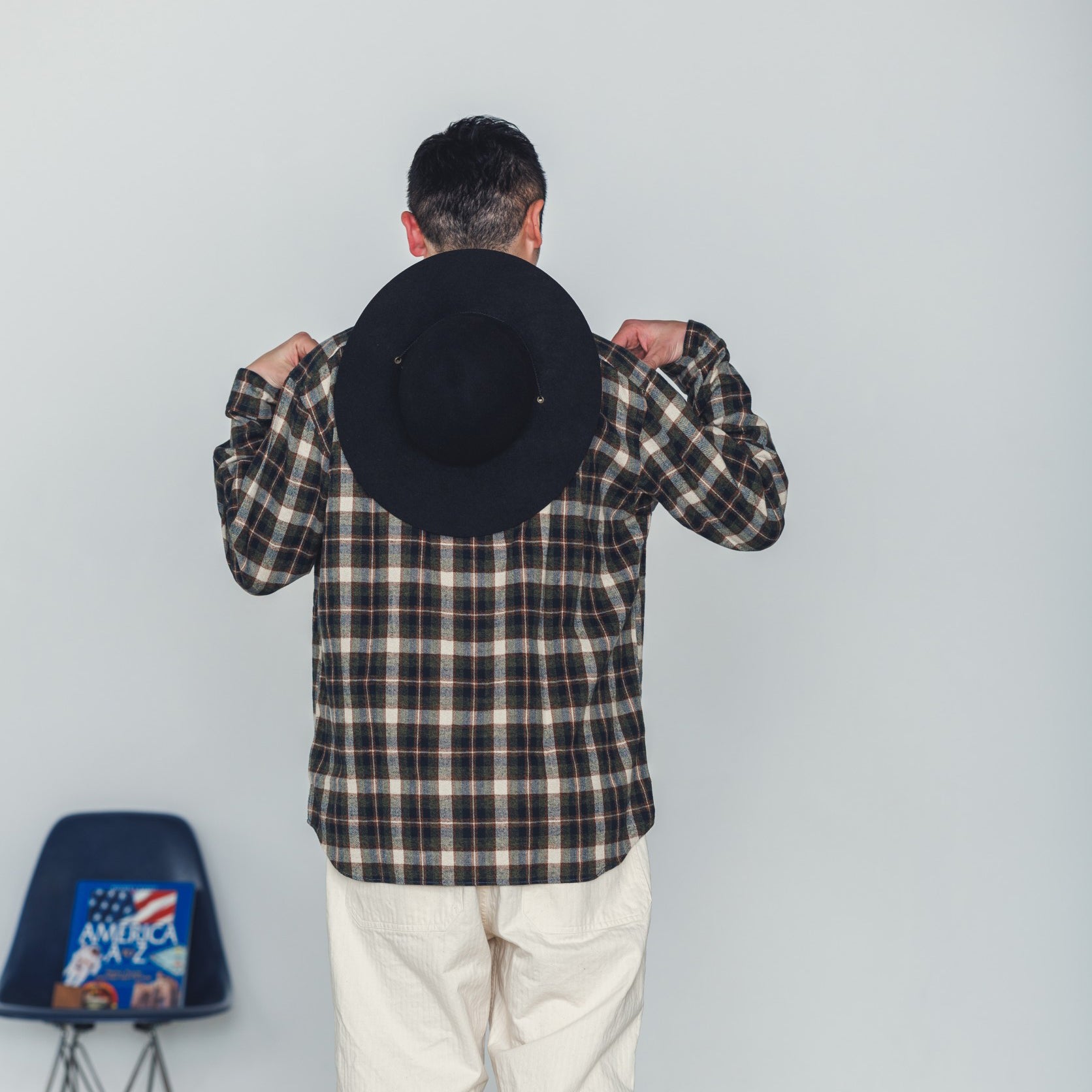 REGULAR COLLAR SHIRT-FLANNEL CHECK – Olive | CATTA SHIRTS