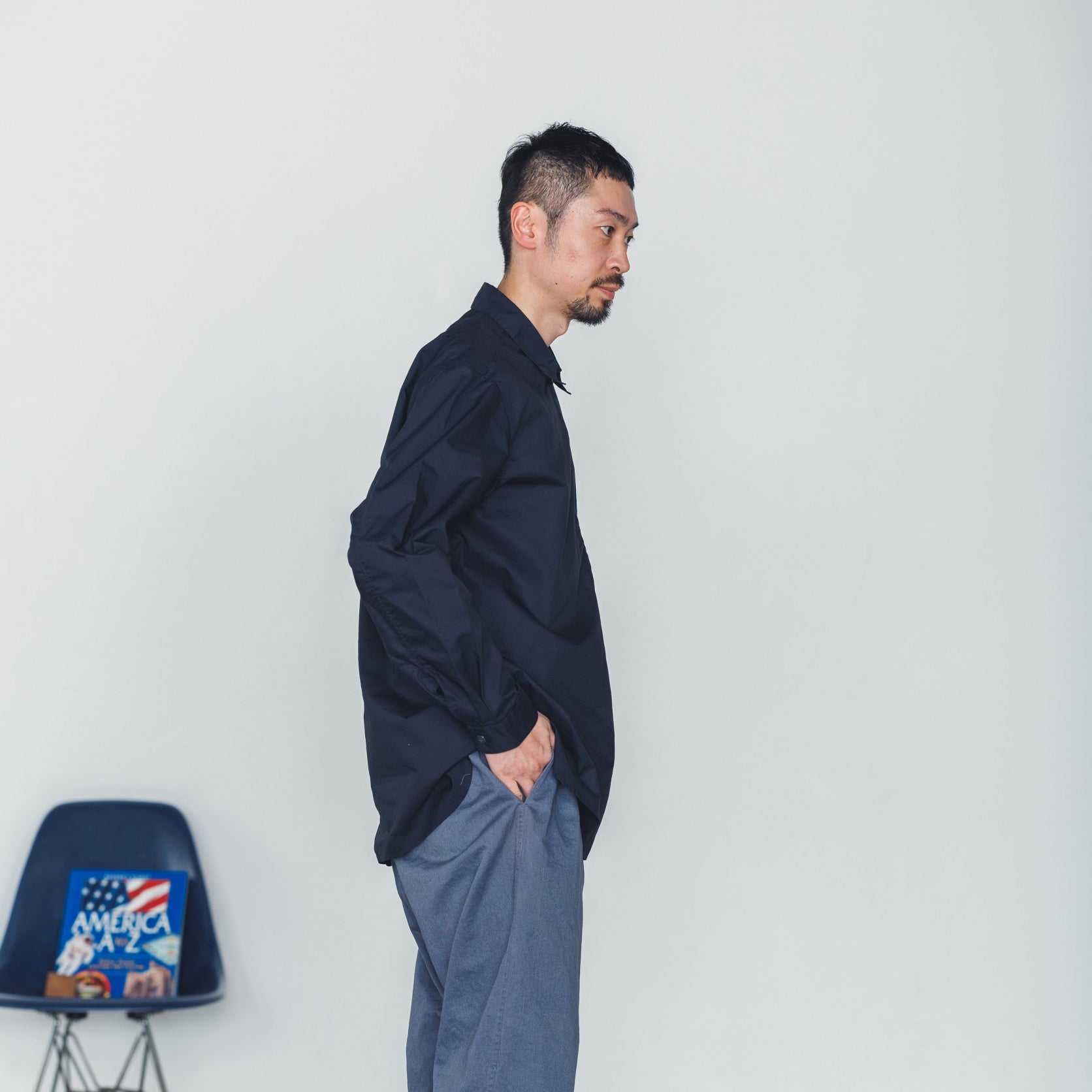 RG-04_NAVY | SKIPPER 1B SHIRT-BIO WEATHR | Color:Navy【CATTA_カッタ】