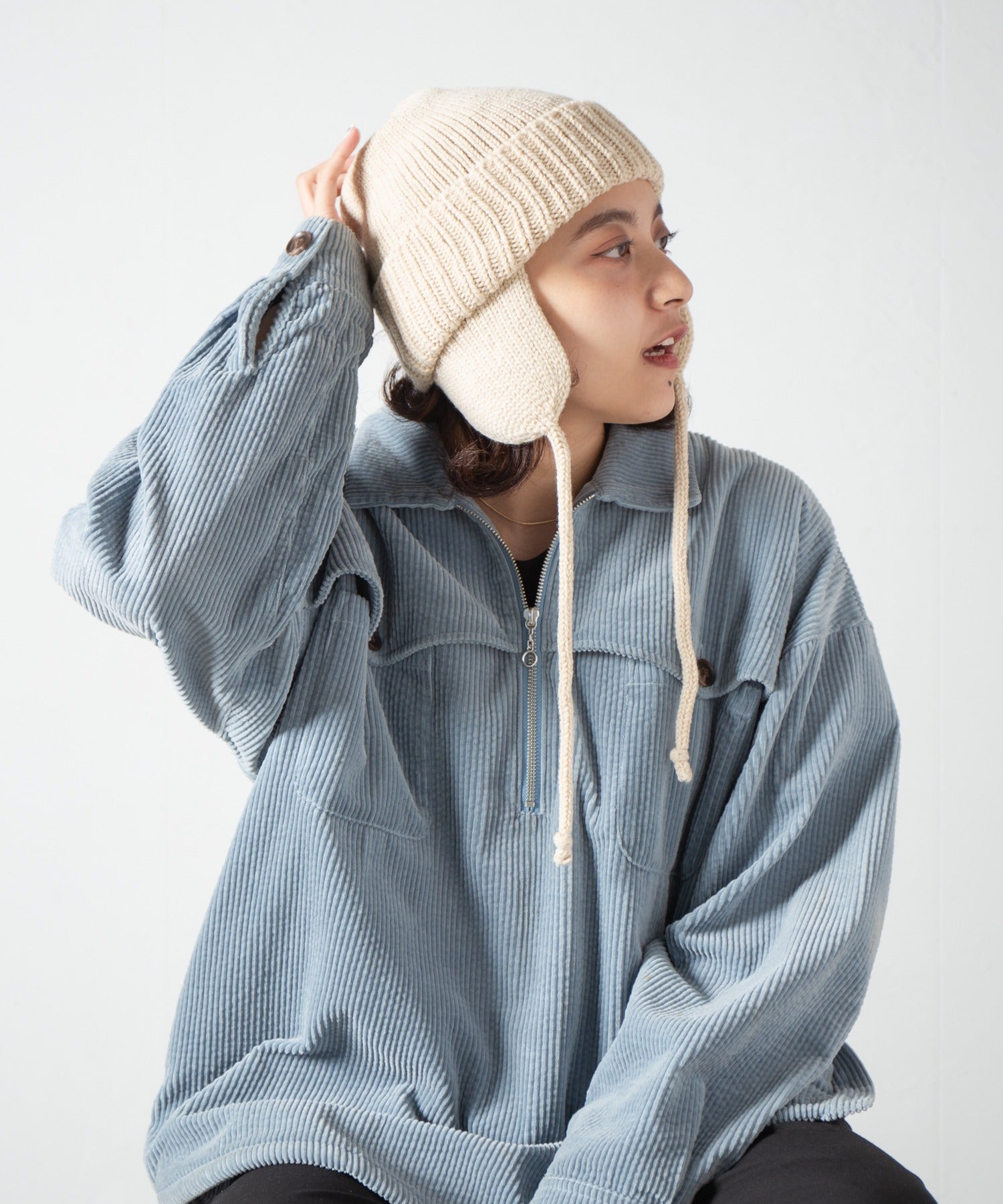 Ear Knit Watch | Color_Ivory / Orange / Gray / Black | No_rl-21-1179【RACAL_ラカル】【入荷予定アイテム・入荷連絡可能】