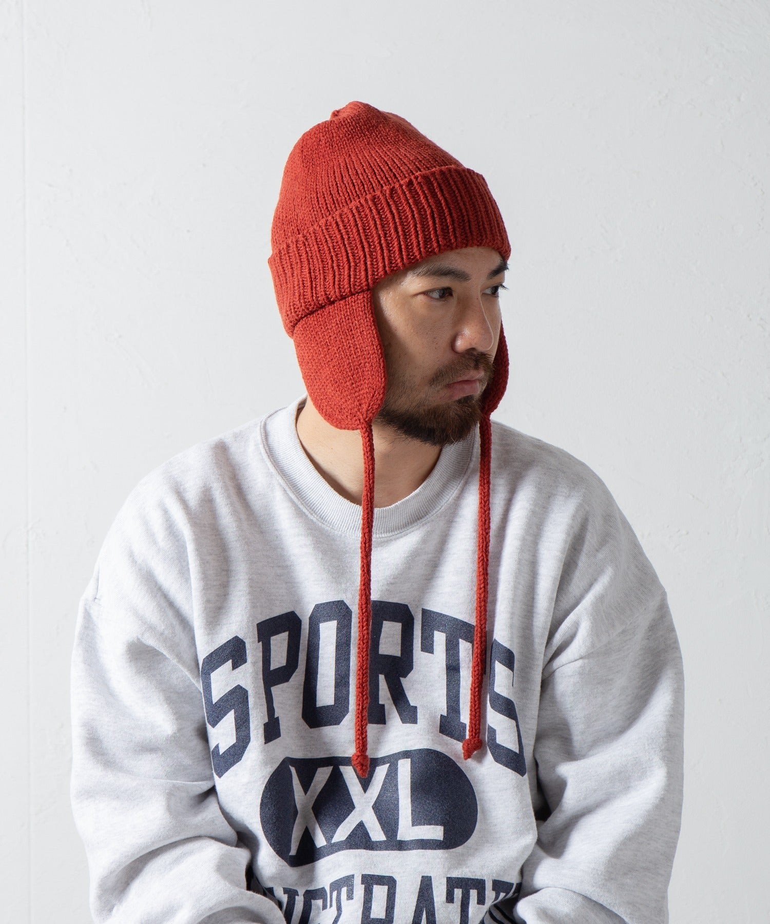 Ear Knit Watch – Ivory / Orange / Gray / Black | RACAL【ネコポス選択可能】