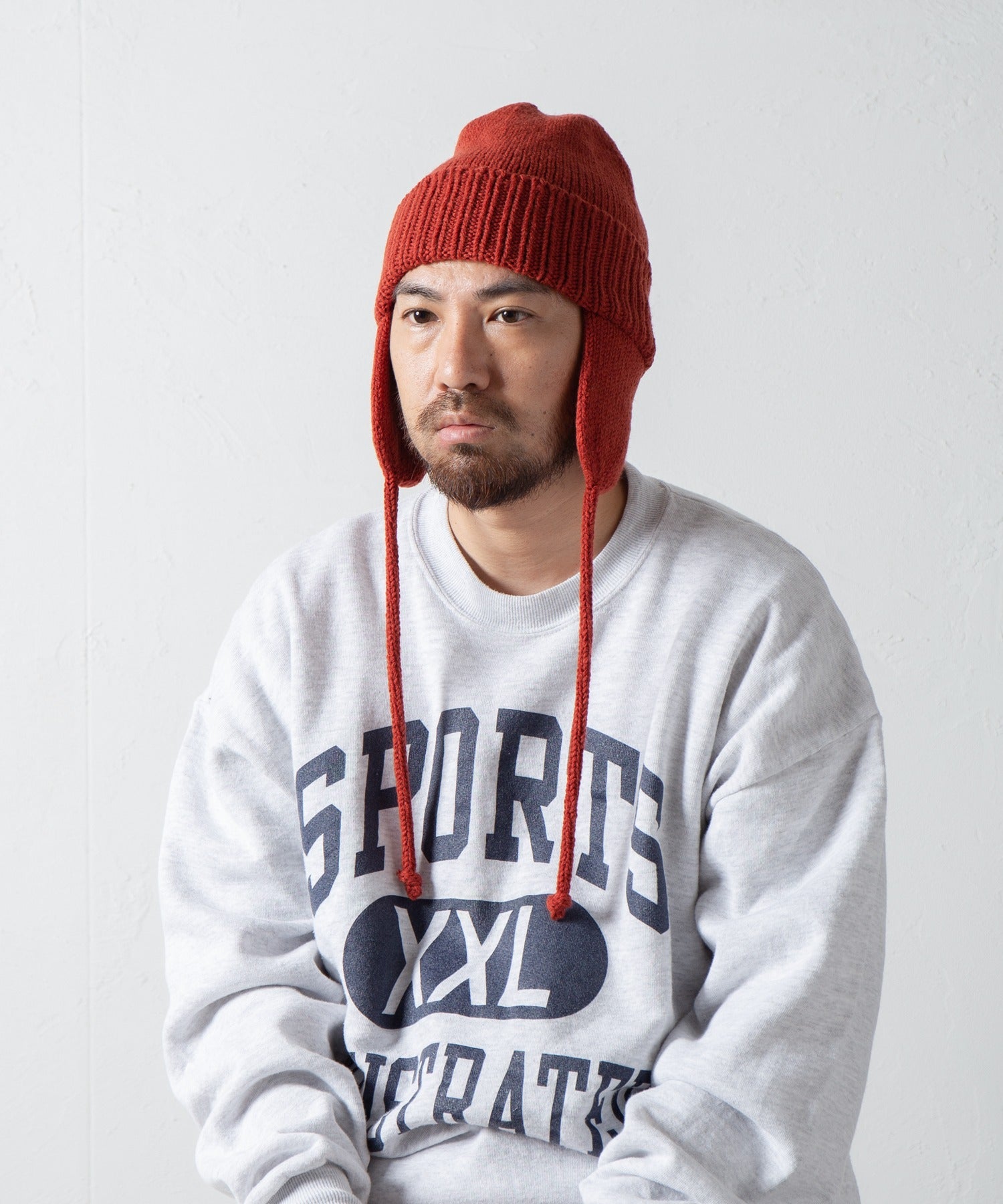 Ear Knit Watch – Ivory / Orange / Gray / Black | RACAL【ネコポス選択可能】