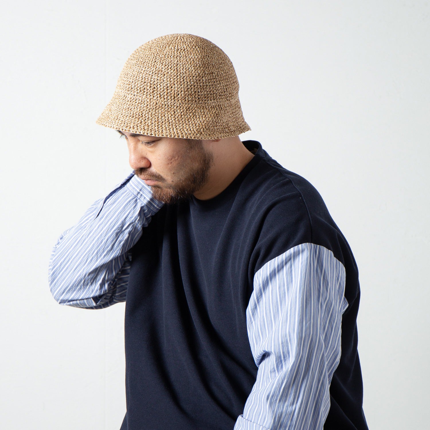 Paper Fiber Tulip Hat | Color_Natural | No_RL-23-1291_Natural【RACAL_ラカル】【入荷予定アイテム・入荷連絡可能】