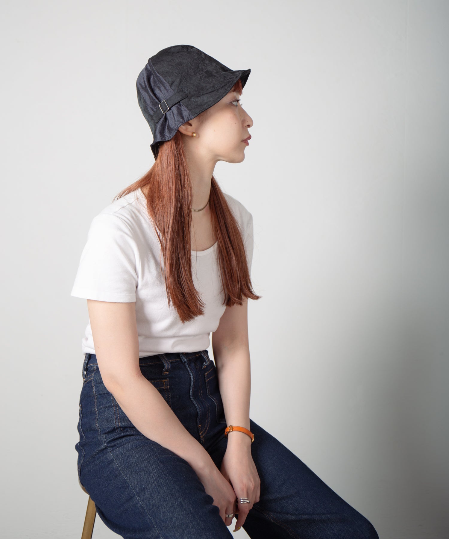 RL-25-017W_Black | Jacquard tulip hat | Color:Black【RACAL_ラカル】【archive】