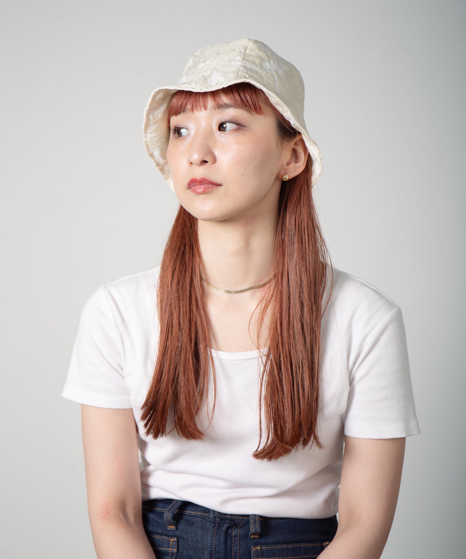 RL-25-017W_Ivory | Jacquard tulip hat | Color:Ivory【RACAL_ラカル】【archive】