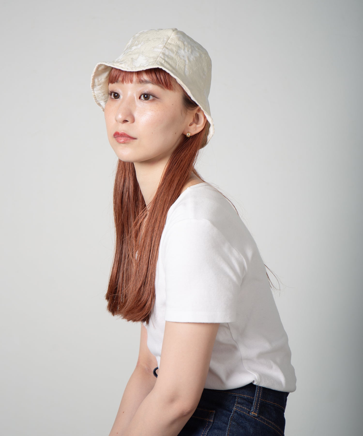 RL-25-017W_Ivory | Jacquard tulip hat | Color:Ivory【RACAL_ラカル】【archive】