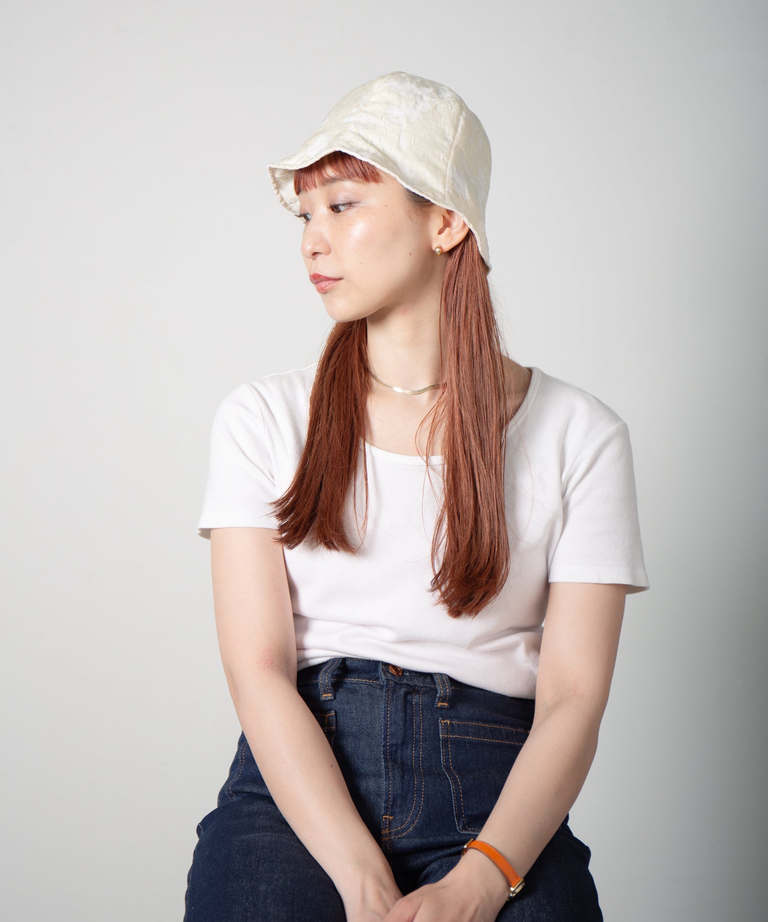 RL-25-017W_Ivory | Jacquard tulip hat | Color:Ivory【RACAL_ラカル】【archive】