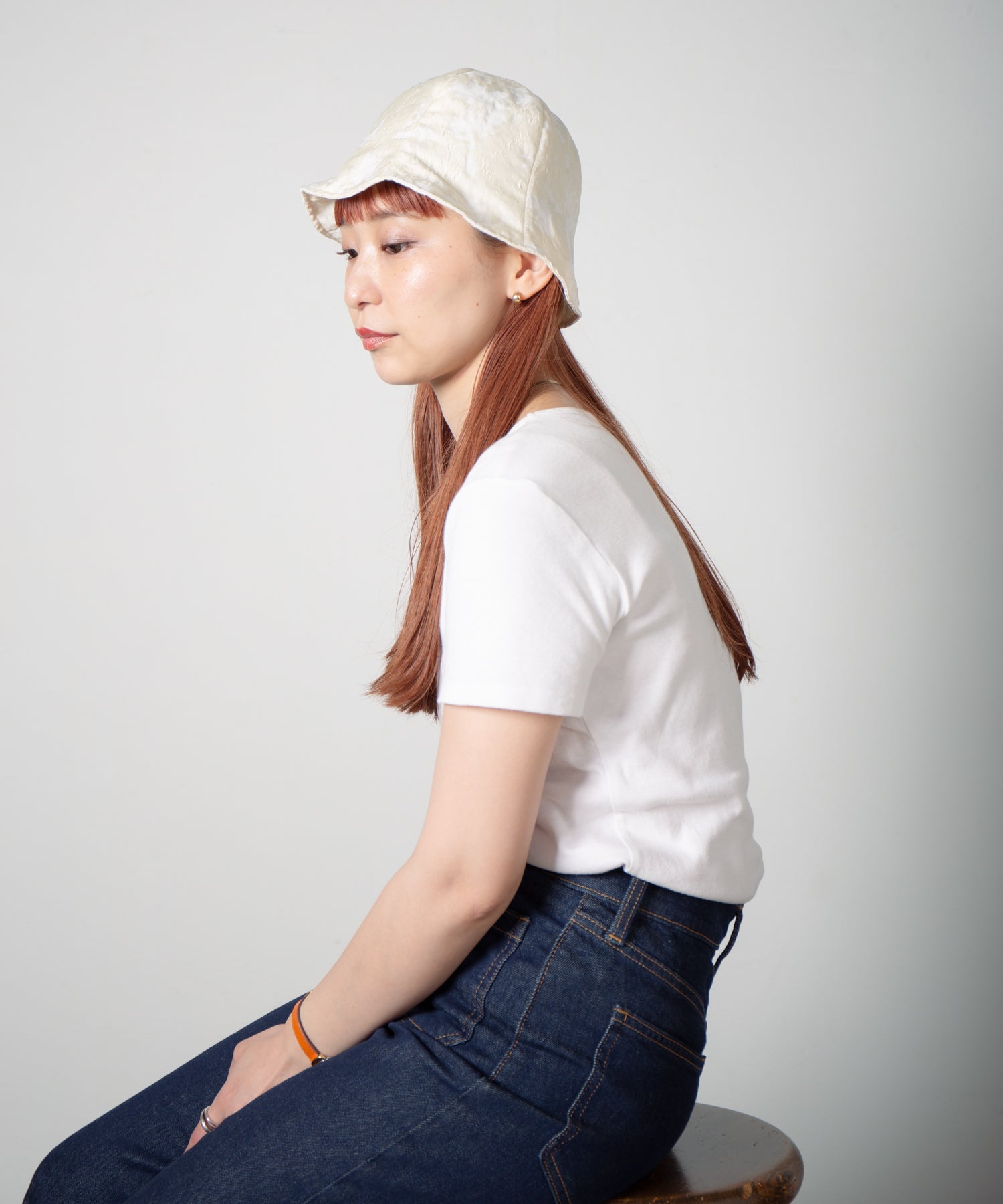 RL-25-017W_Ivory | Jacquard tulip hat | Color:Ivory【RACAL_ラカル】【archive】
