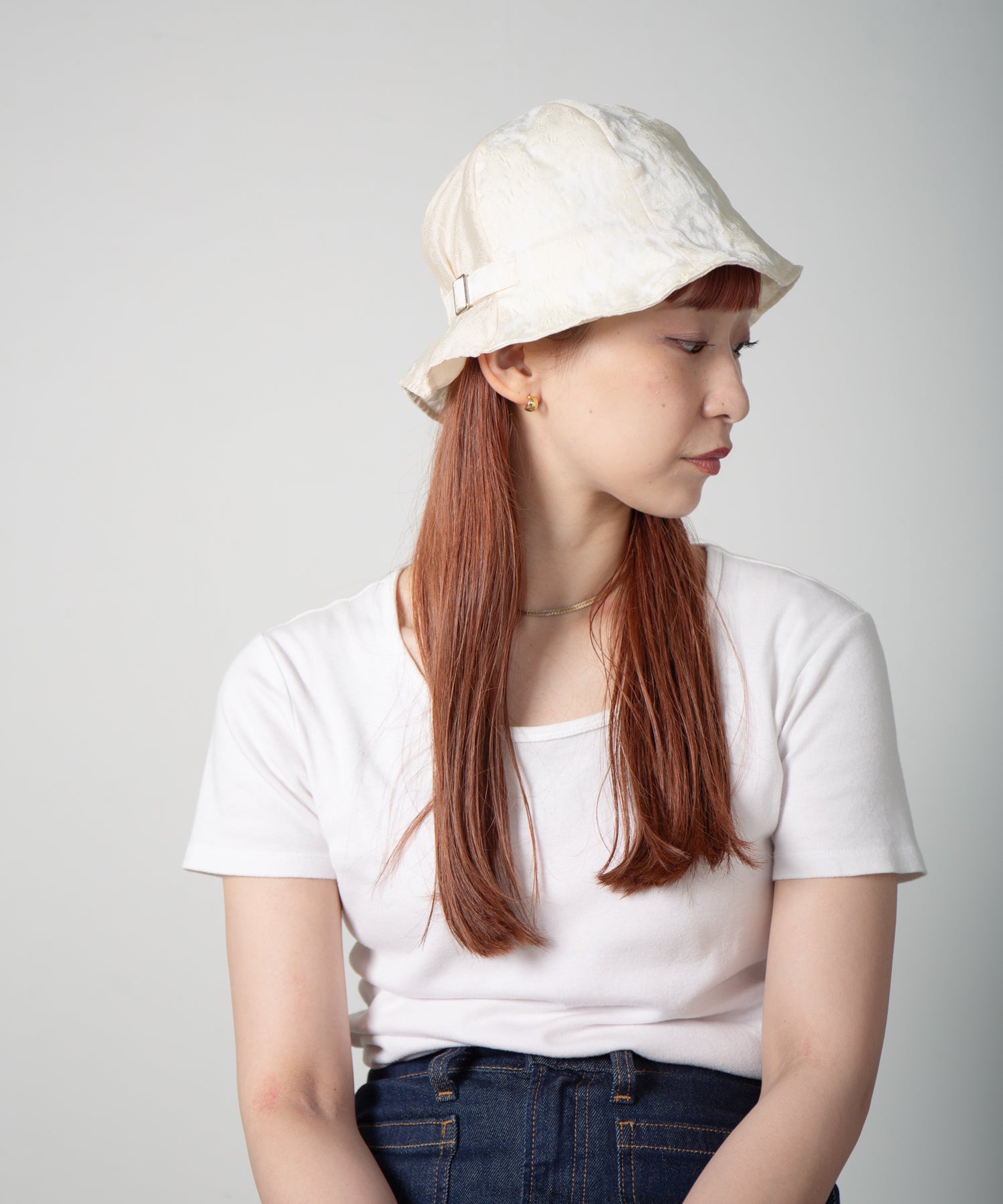 RL-25-017W_Ivory | Jacquard tulip hat | Color:Ivory【RACAL_ラカル】【archive】