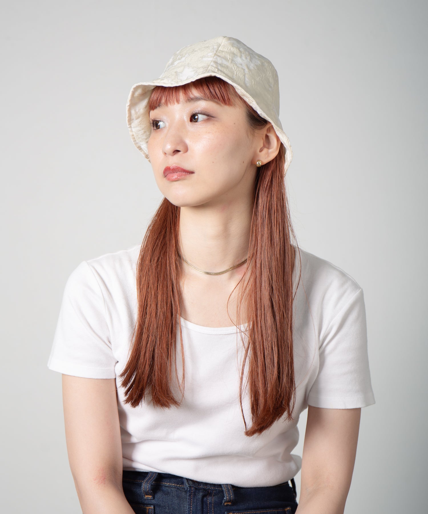 RL-25-017W_Ivory | Jacquard tulip hat | Color:Ivory【RACAL_ラカル】【archive】
