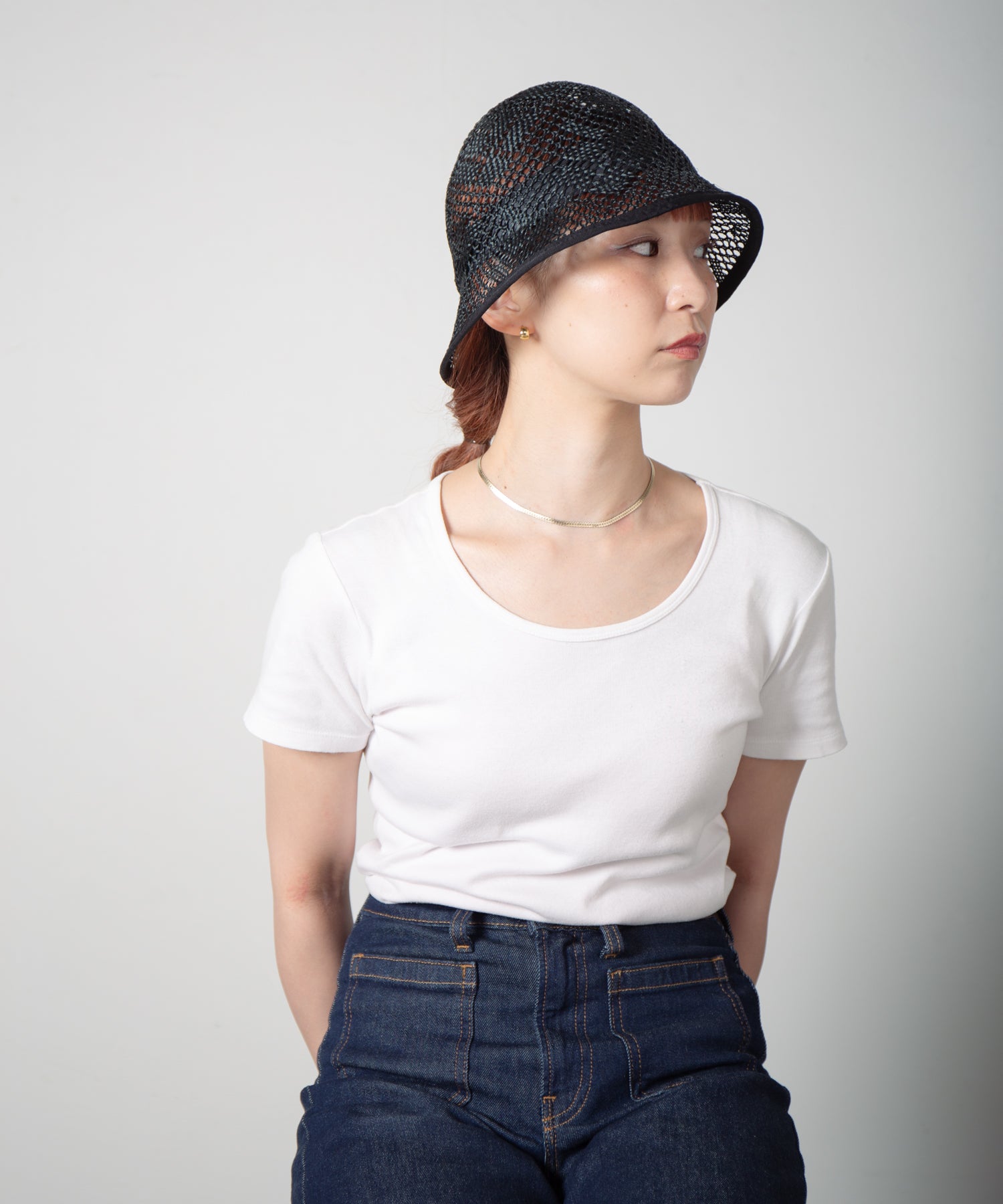 RL-25-024W_Black | Kenma tulip hat | Color:Black【RACAL_ラカル】