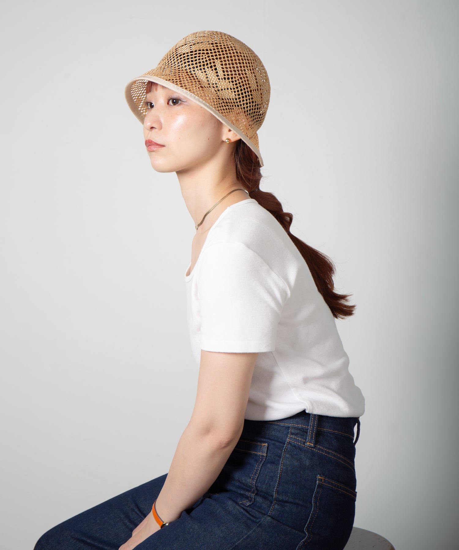 RL-25-024W_Natural | Kenma tulip hat | Color:Natural【RACAL_ラカル】