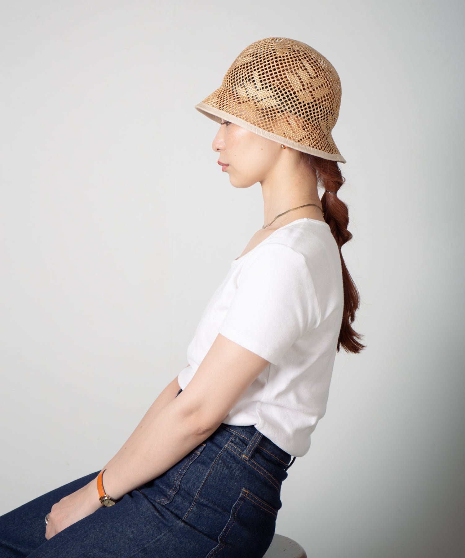 RL-25-024W_Natural | Kenma tulip hat | Color:Natural【RACAL_ラカル】