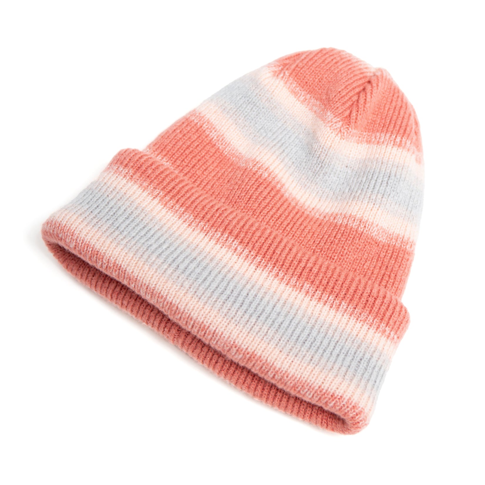 Reversible Ombre Border Knit Cap | Color_Beige / Brown / Pink / Gray | No_rl-25-029w【RACAL_ラカル】【入荷予定アイテム・入荷連絡可能】