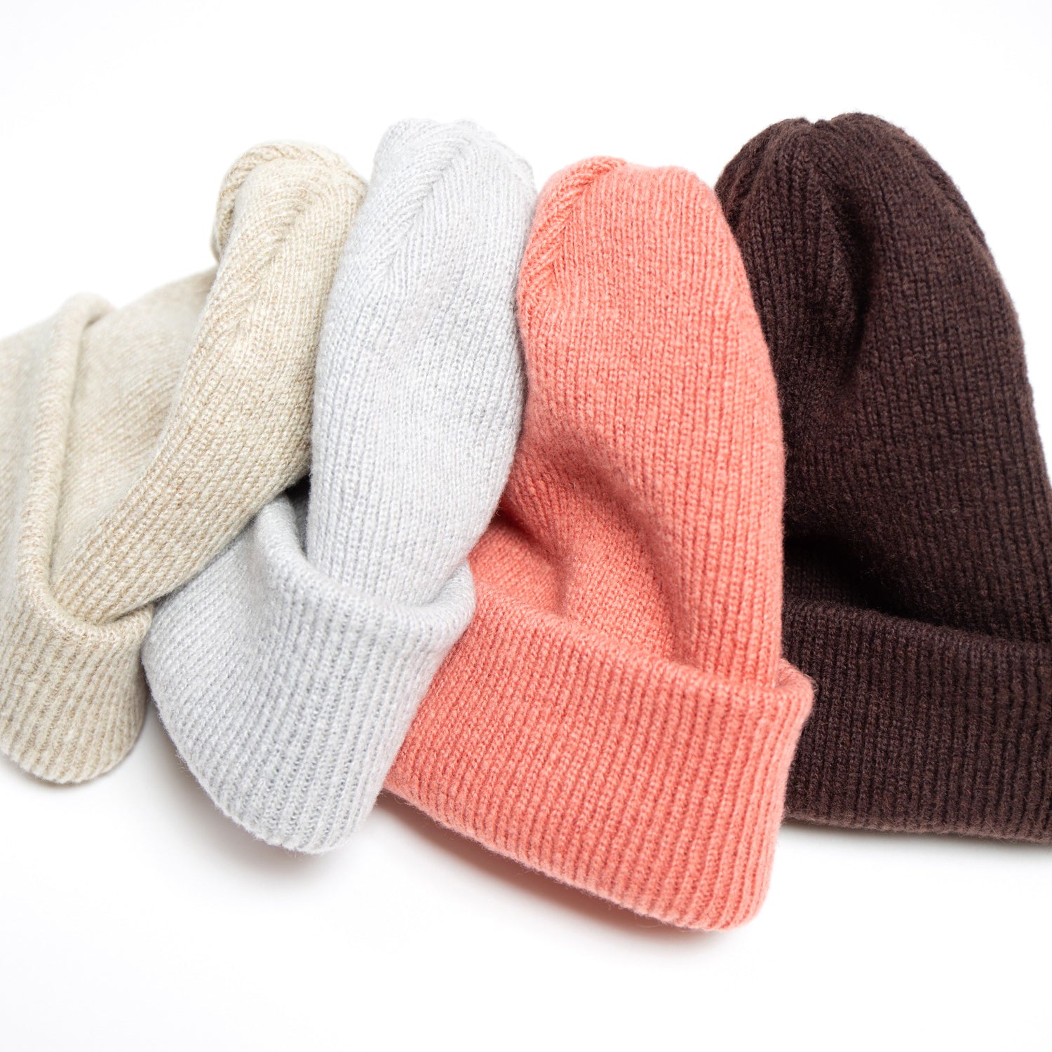 Reversible Ombre Border Knit Cap | Color_Beige / Brown / Pink / Gray | No_rl-25-029w【RACAL_ラカル】【入荷予定アイテム・入荷連絡可能】