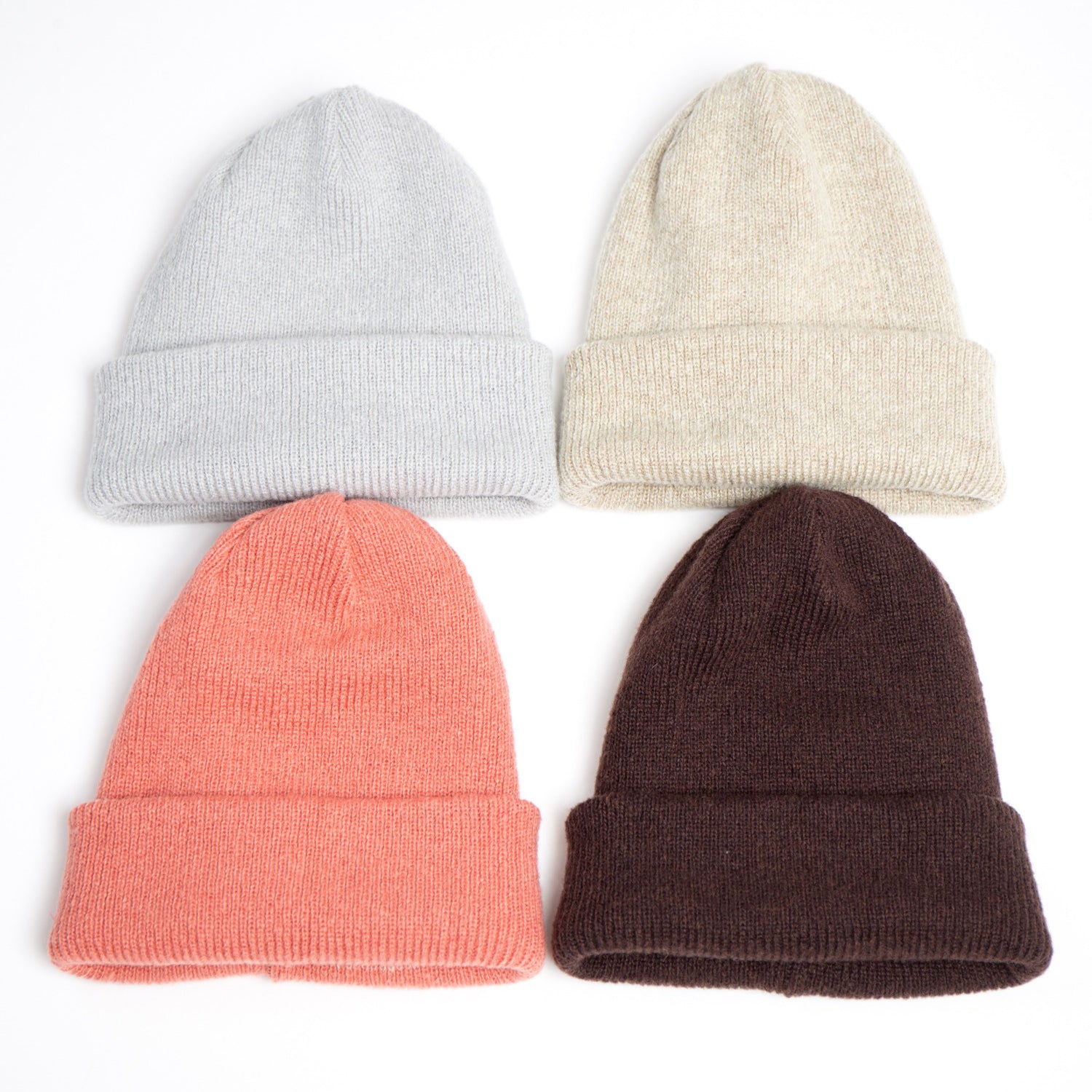 Reversible Ombre Border Knit Cap | Color_Beige / Brown / Pink / Gray | No_rl-25-029w【RACAL_ラカル】【入荷予定アイテム・入荷連絡可能】