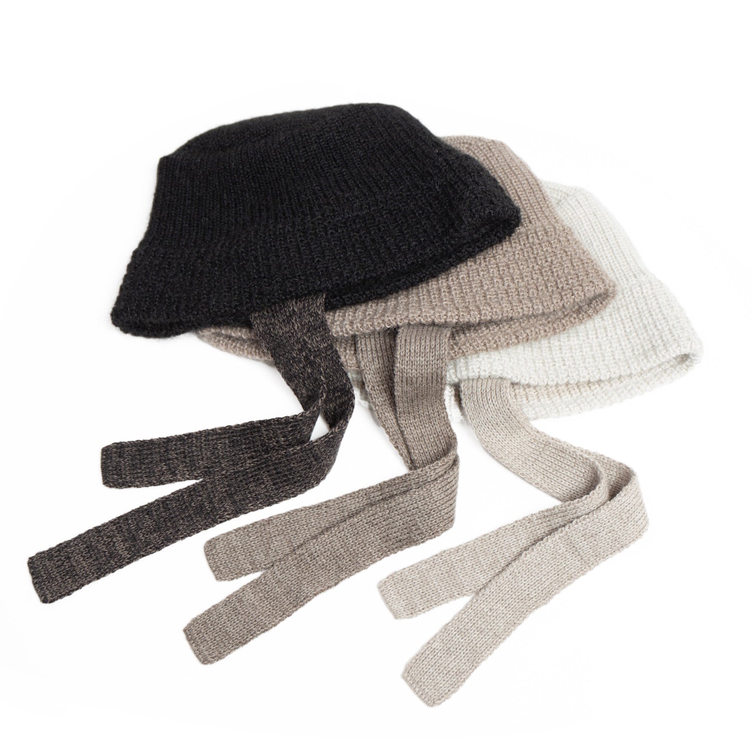Mohair Knit Bucket Hat | Color_Ivory / Grayge / Black | No_rl-25-037w【RACAL_ラカル】