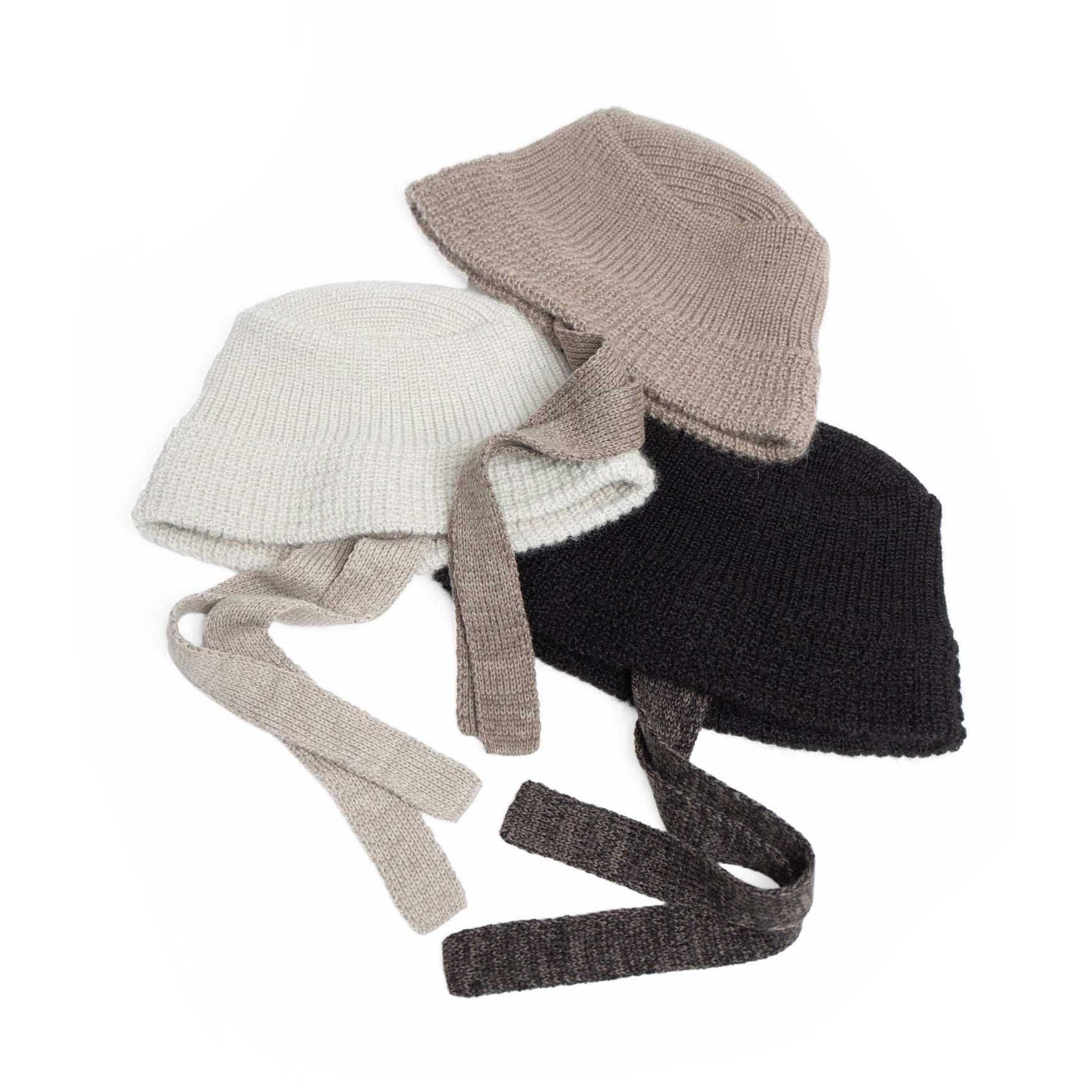 Mohair Knit Bucket Hat | Color_Ivory / Grayge / Black | No_rl-25-037w【RACAL_ラカル】