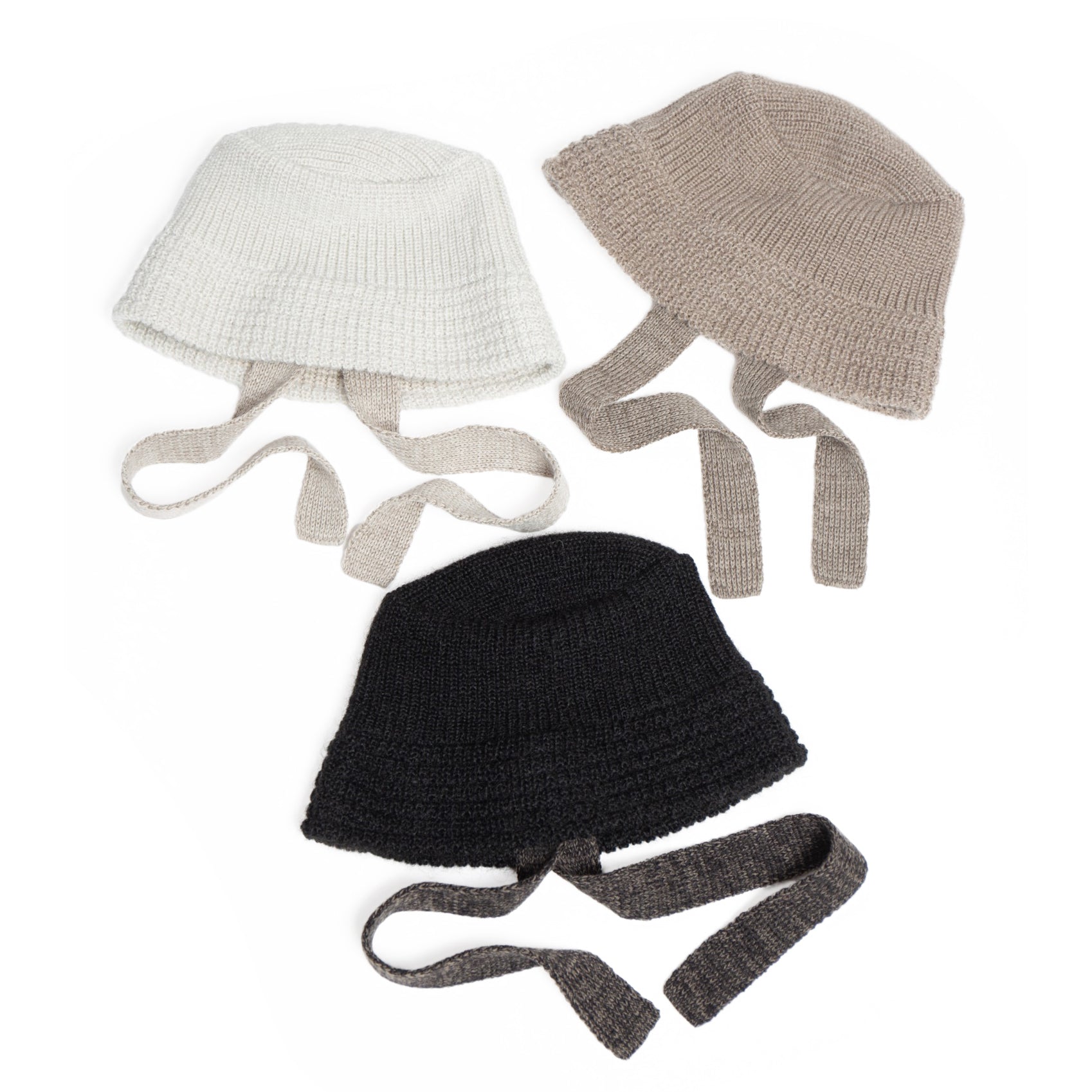 Mohair Knit Bucket Hat | Color_Ivory / Grayge / Black | No_rl-25-037w【RACAL_ラカル】