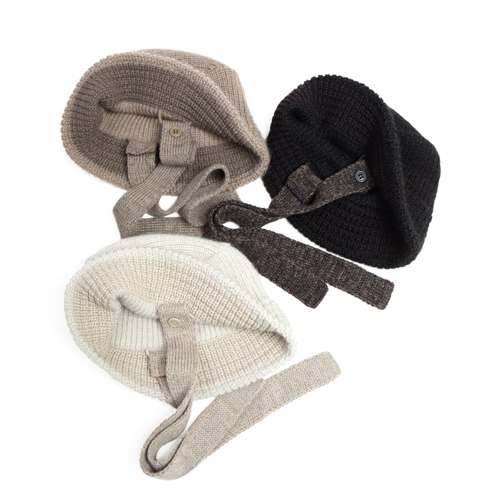 Mohair Knit Bucket Hat | Color_Ivory / Grayge / Black | No_rl-25-037w【RACAL_ラカル】