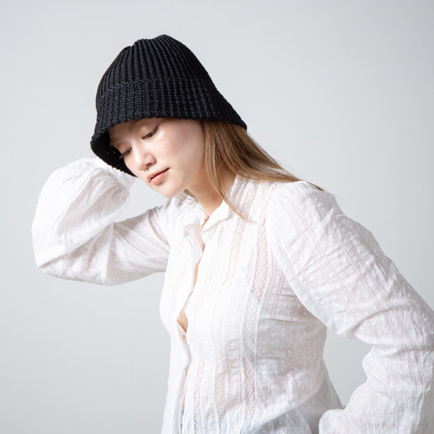 Summer Knit Hat | Color_Black | No_RL-26-046W_Black【RACAL_ラカル】【入荷予定アイテム・入荷連絡可能】