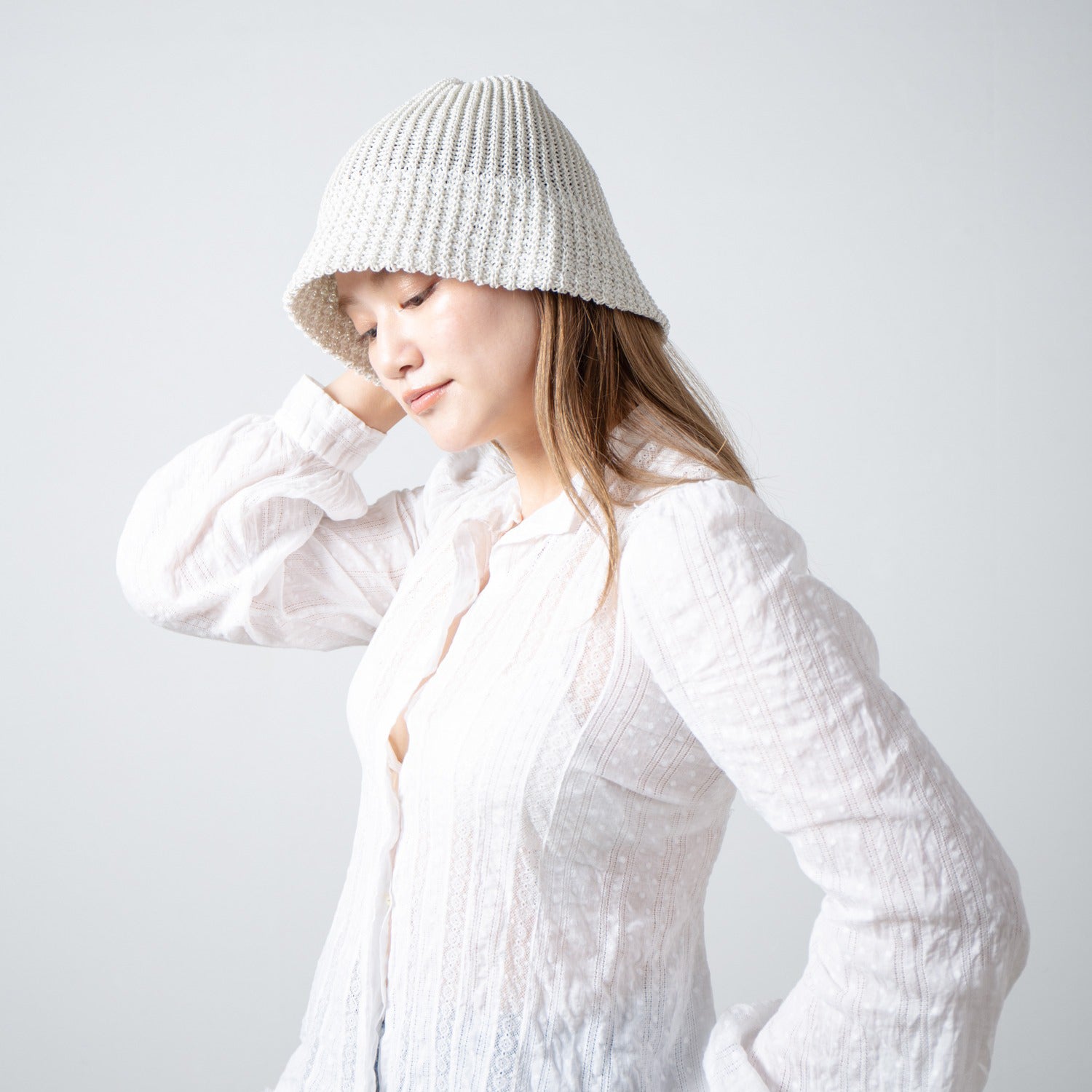 Summer Knit Hat | Color_Ivory | No_RL-26-046W_Ivory【RACAL_ラカル】【入荷予定アイテム・入荷連絡可能】