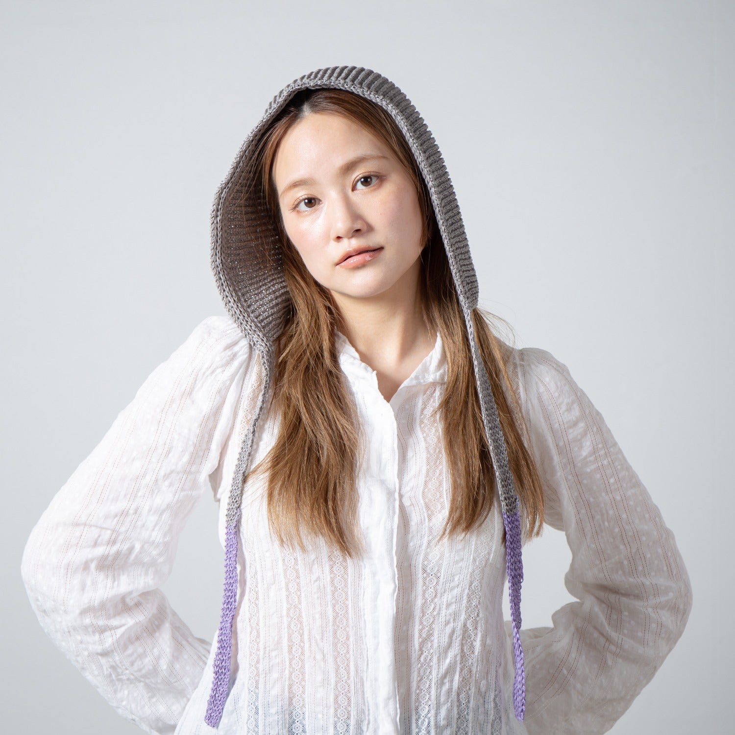 Summer Knit Hoodie | Color_Gray | No_RL-26-049W_Gray【RACAL_ラカル】【入荷予定アイテム・入荷連絡可能】