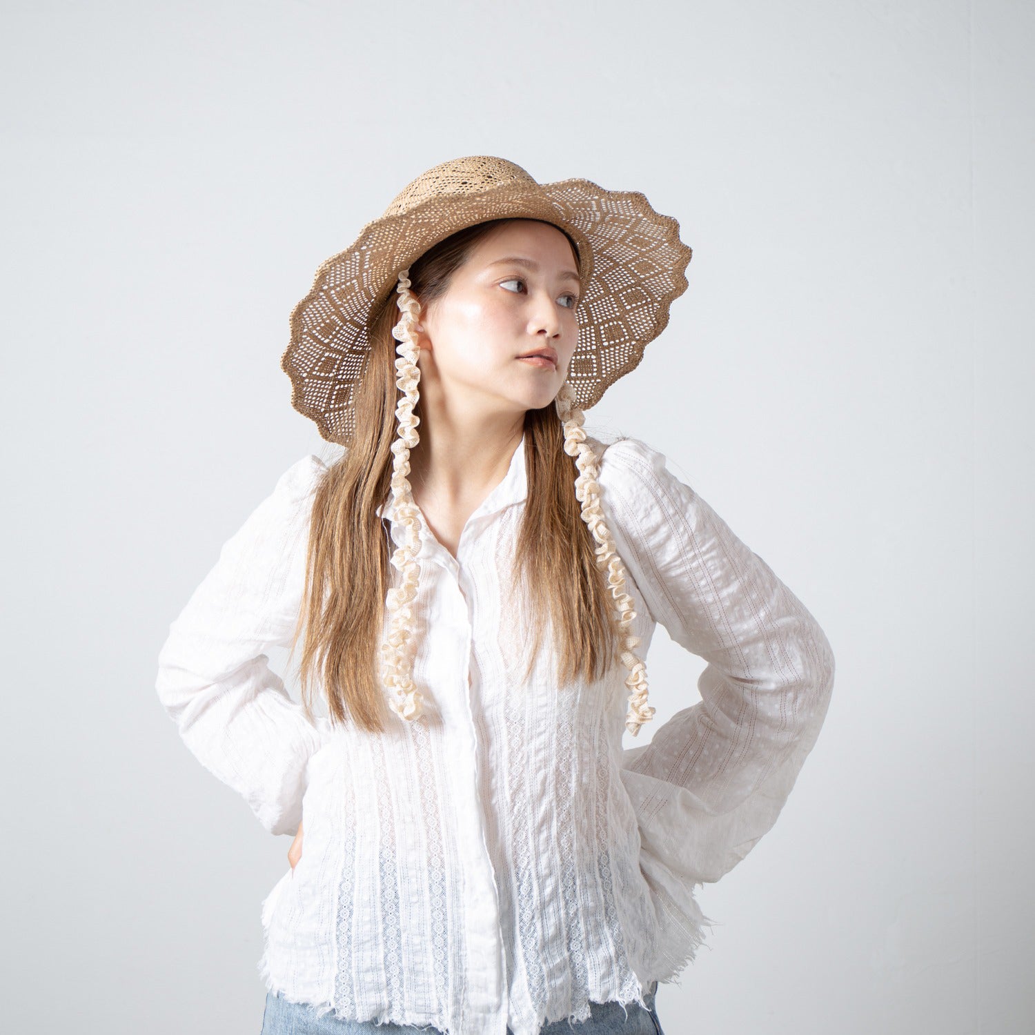 Kampi Lace Wave Hat | Color_Natural | No_RL-26-053W_Natural【RACAL_ラカル】【入荷予定アイテム・入荷連絡可能】