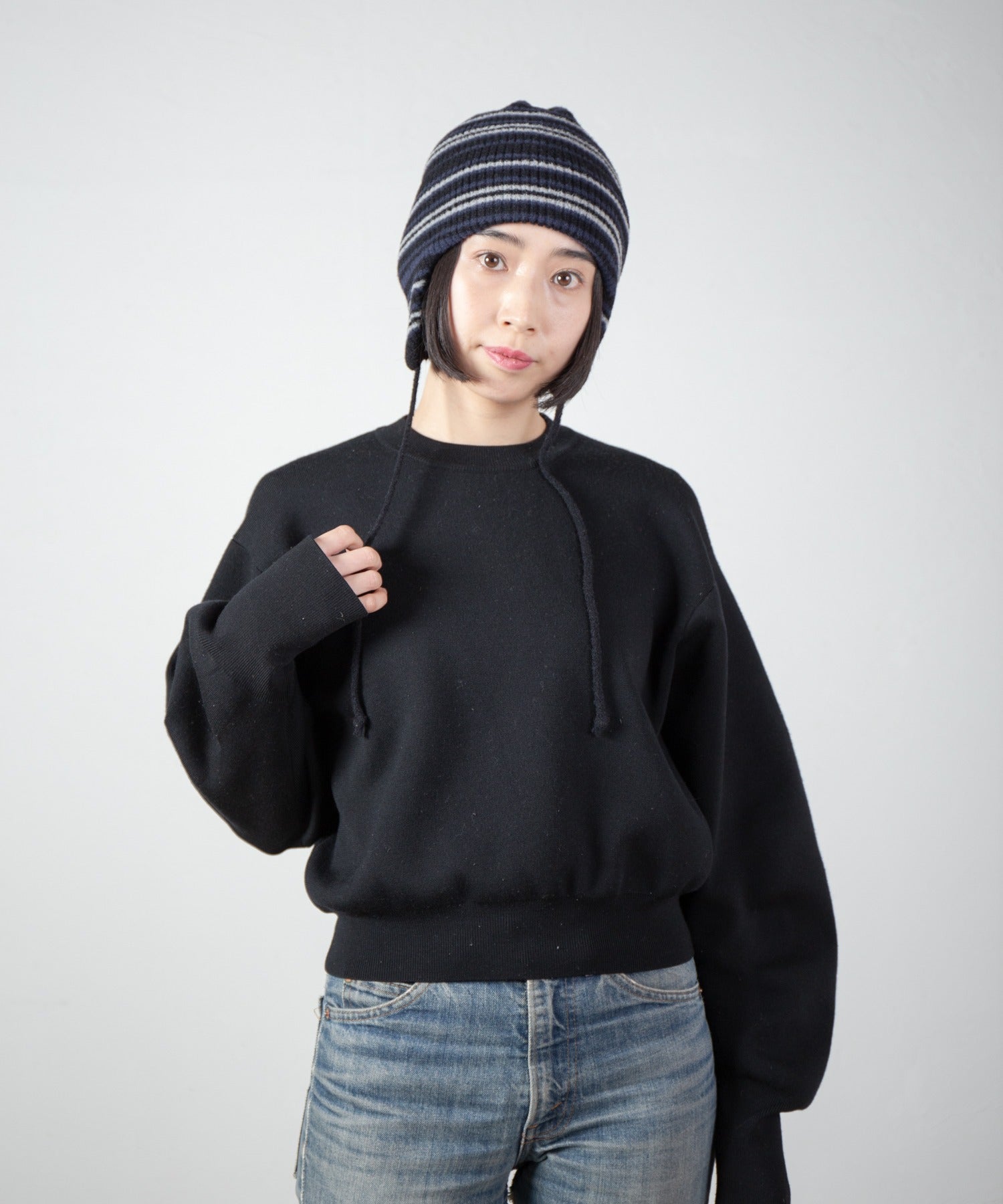 Ear Knit Cap – Black | RACAL | 入荷予定アイテム