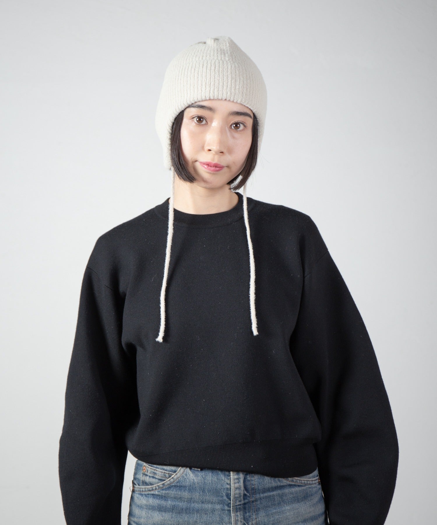 Ear Knit Cap – Ivory | RACAL | 入荷予定アイテム