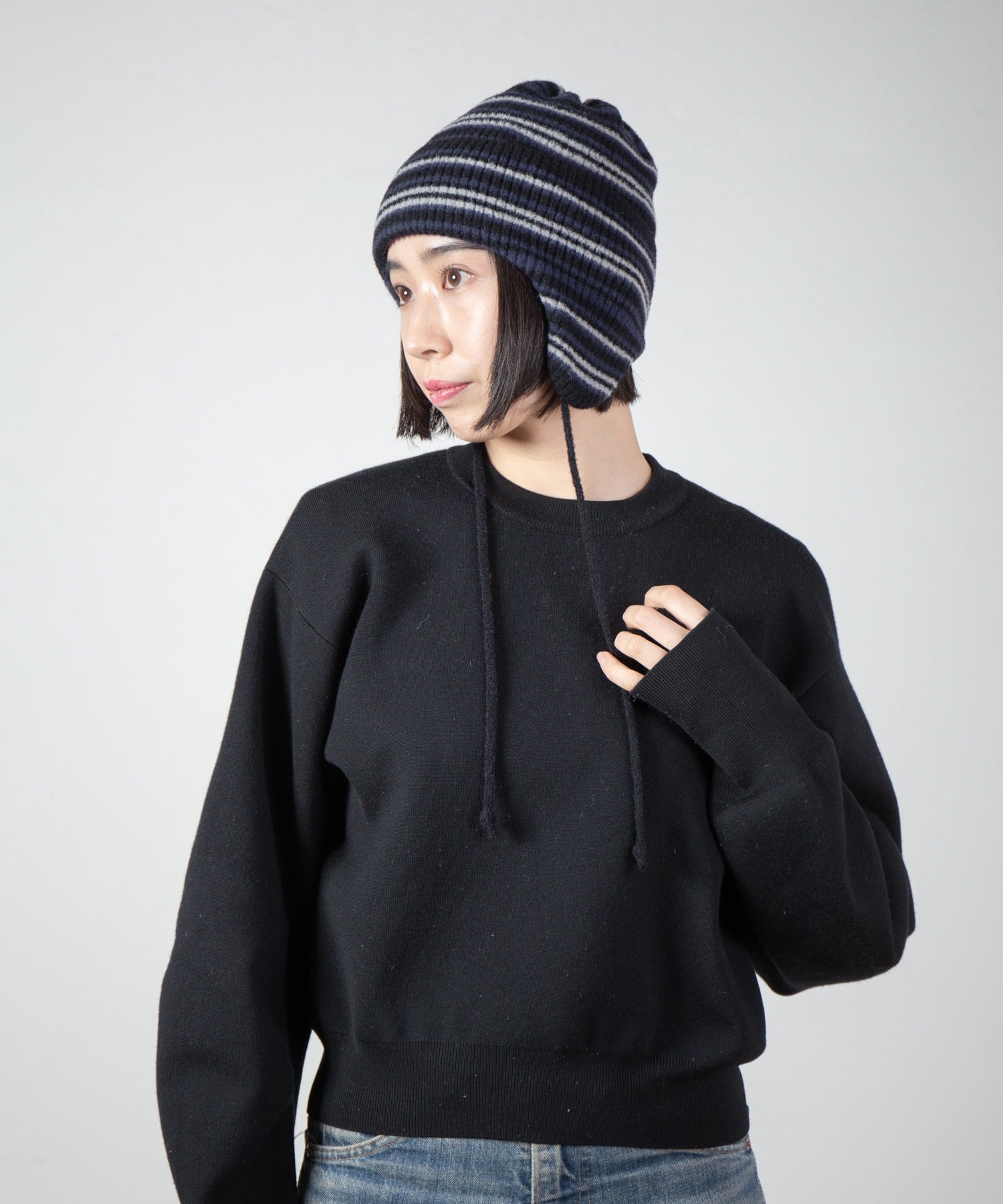Ear Knit Cap – Navy Mix | RACAL | 入荷予定アイテム