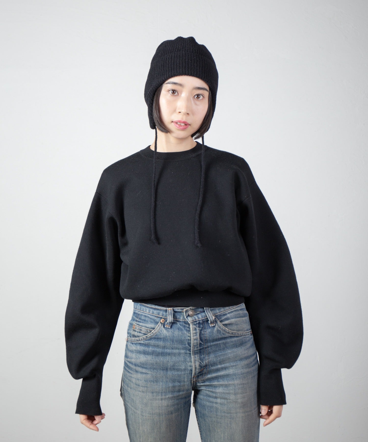 Ear Knit Cap – Black | RACAL | 入荷予定アイテム