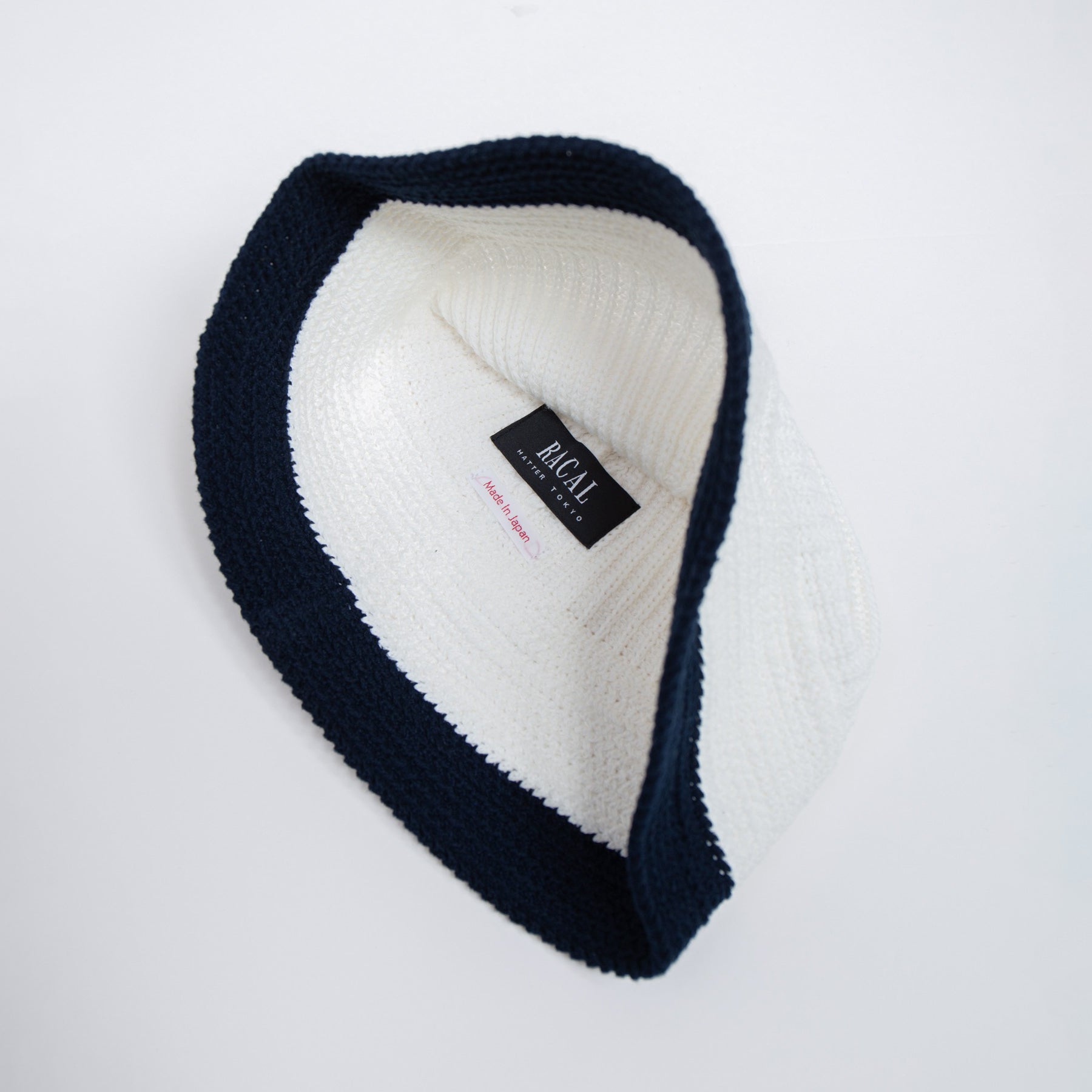 Knit Sailor Hat | Color_Offwhite×Navy | No_RL-26-1416_Offwhite×Navy【RACAL_ラカル】【入荷予定アイテム・入荷連絡可能】