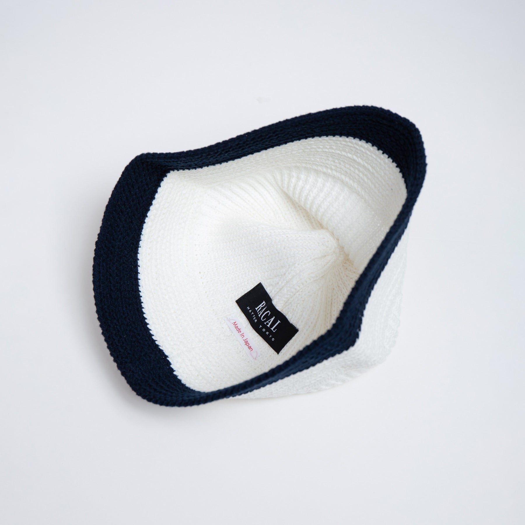 Knit Sailor Hat | Color_Offwhite×Navy | No_RL-26-1416_Offwhite×Navy【RACAL_ラカル】【入荷予定アイテム・入荷連絡可能】