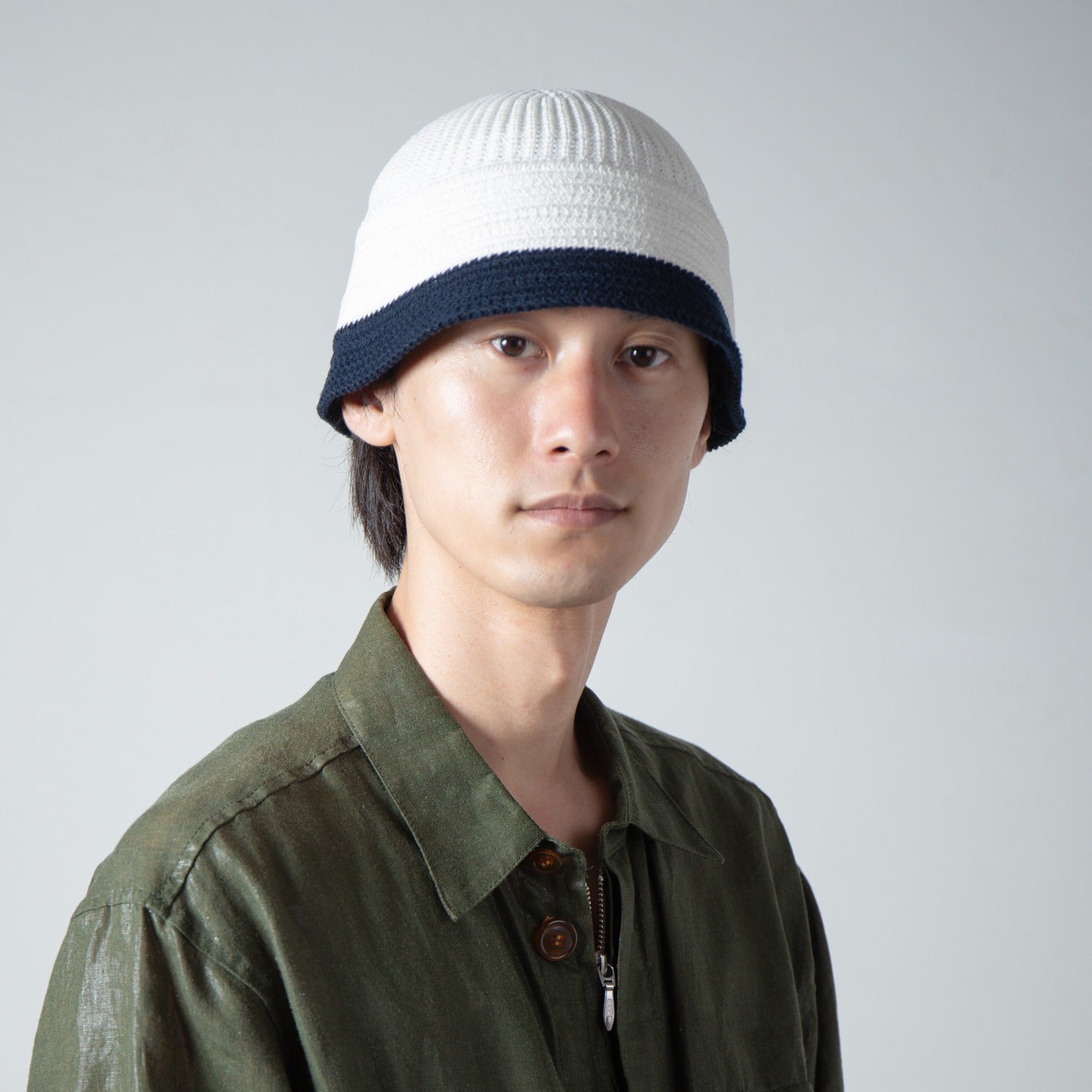 Knit Sailor Hat | Color_Offwhite×Navy | No_RL-26-1416_Offwhite×Navy【RACAL_ラカル】【入荷予定アイテム・入荷連絡可能】