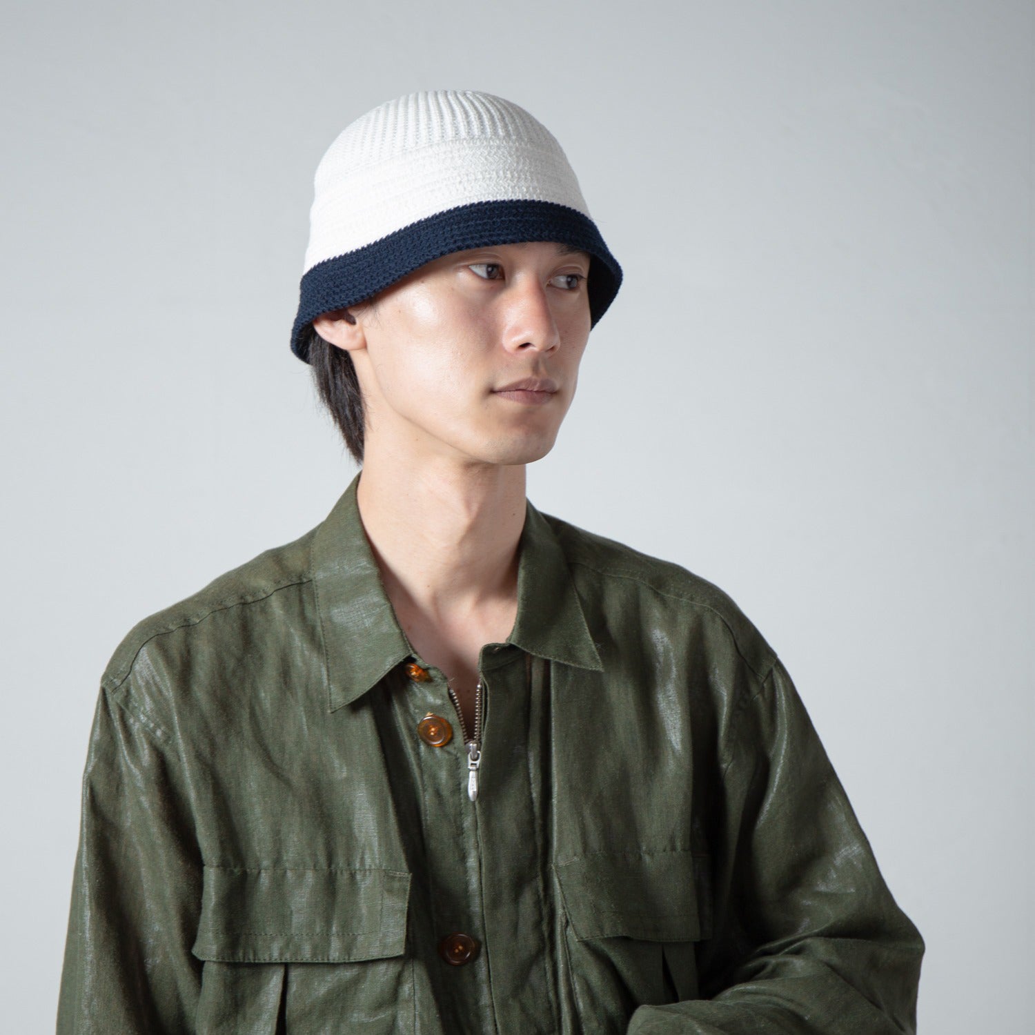 Knit Sailor Hat | Color_Offwhite×Navy | No_RL-26-1416_Offwhite×Navy【RACAL_ラカル】【入荷予定アイテム・入荷連絡可能】