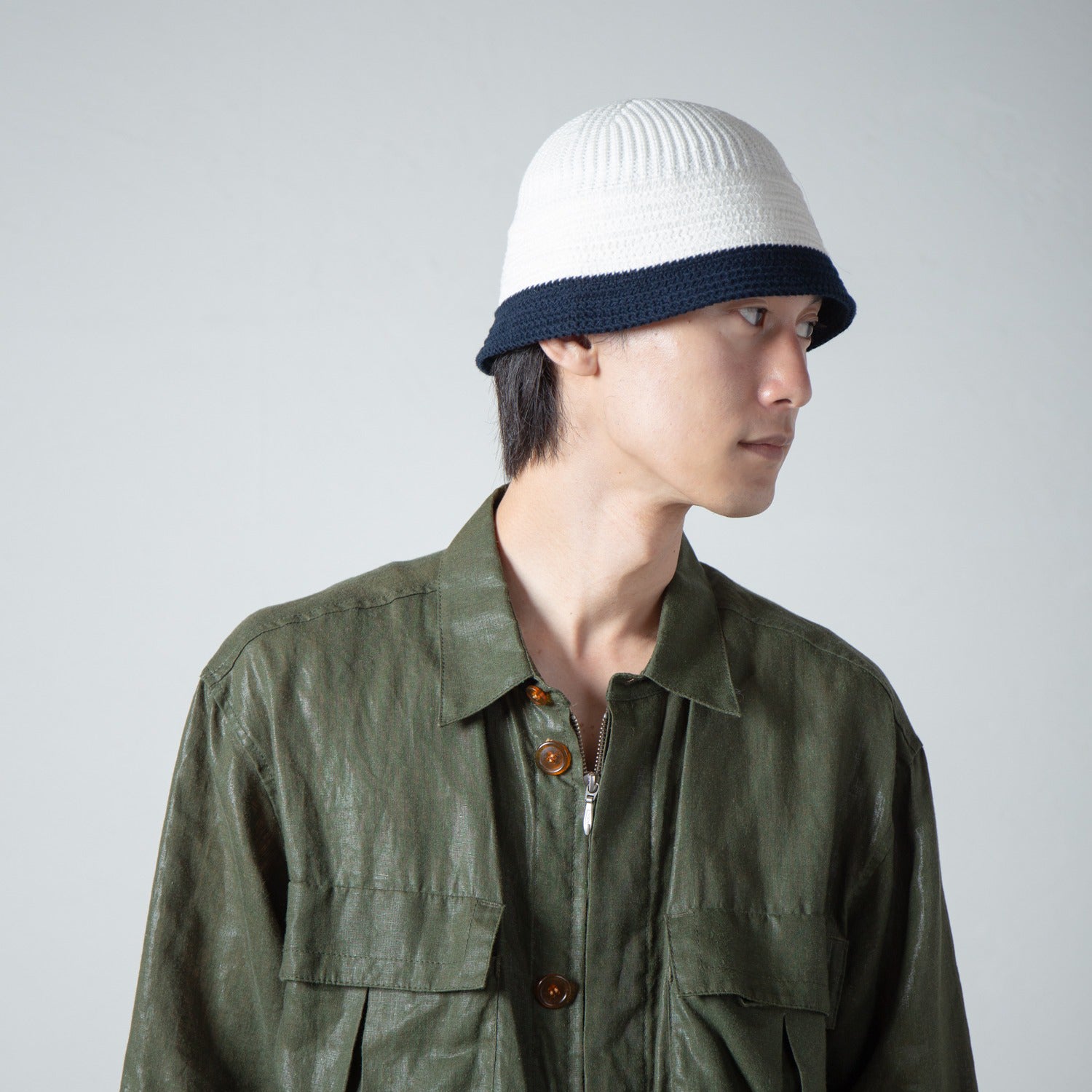 Knit Sailor Hat | Color_Offwhite×Navy | No_RL-26-1416_Offwhite×Navy【RACAL_ラカル】【入荷予定アイテム・入荷連絡可能】