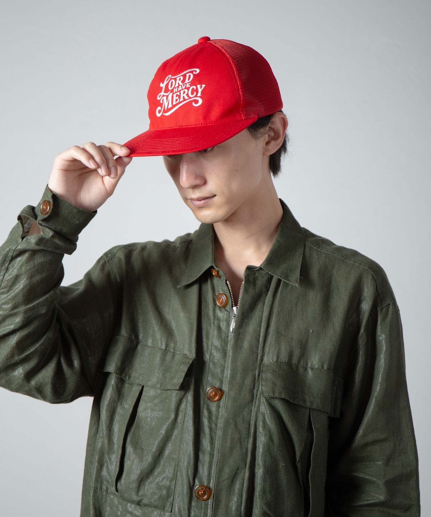 Flat Visor Mesh Cap – Red | RACAL