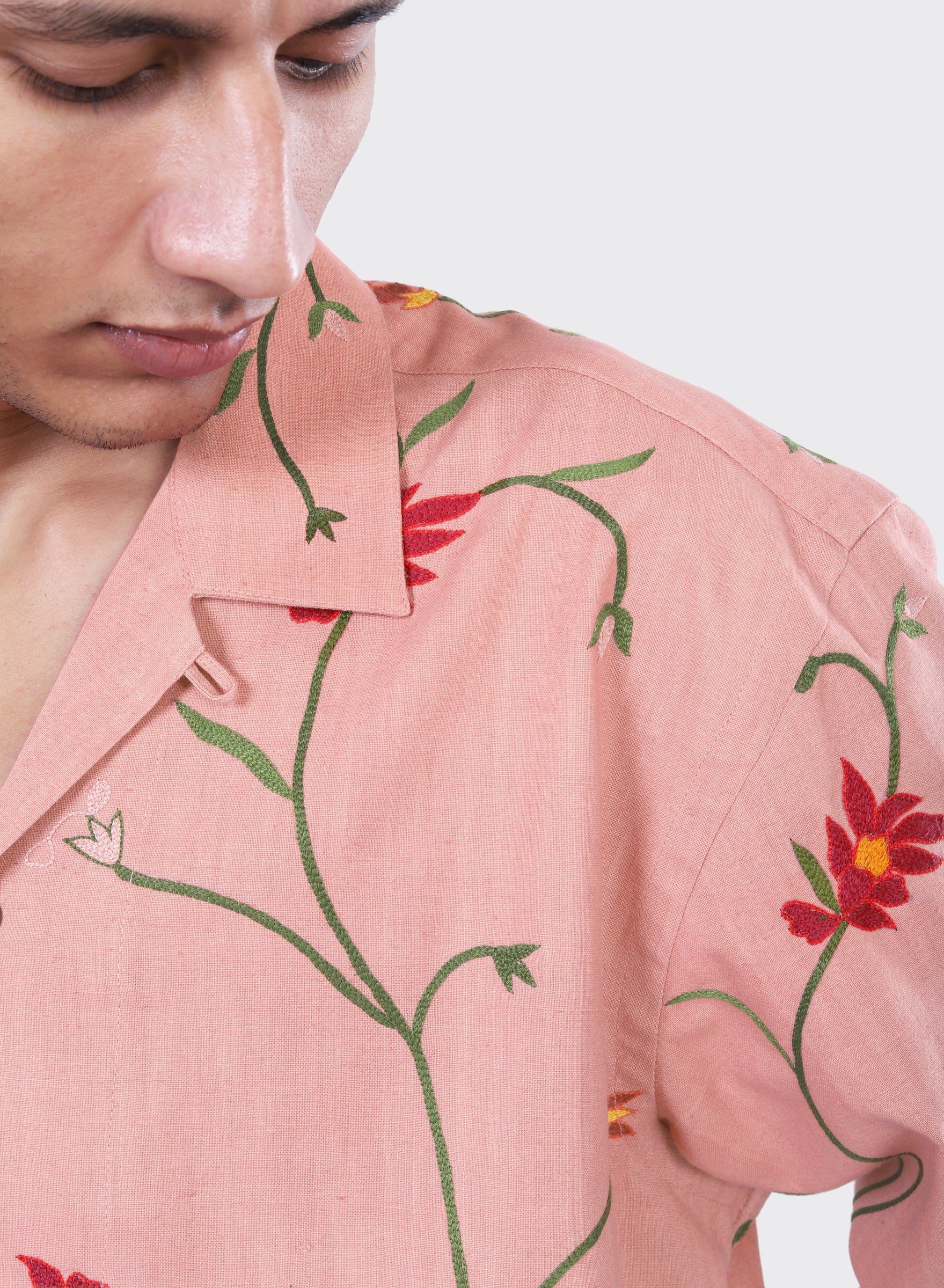 RONEN_Embroidery Emb19 Coral | | Color:Embroidery Emb19 Coral【KARDO_カルド】