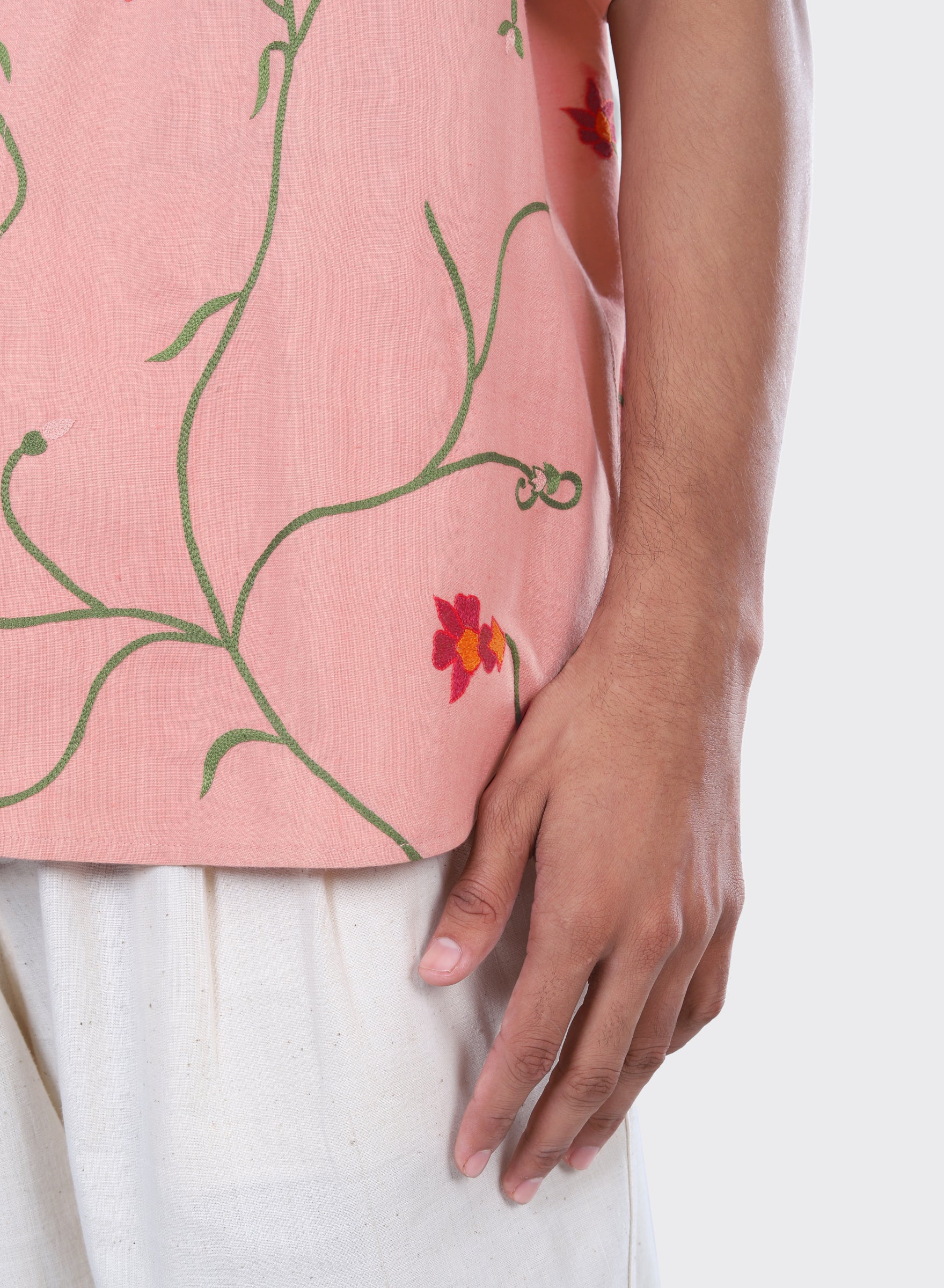 RONEN_Embroidery Emb19 Coral | | Color:Embroidery Emb19 Coral【KARDO_カルド】