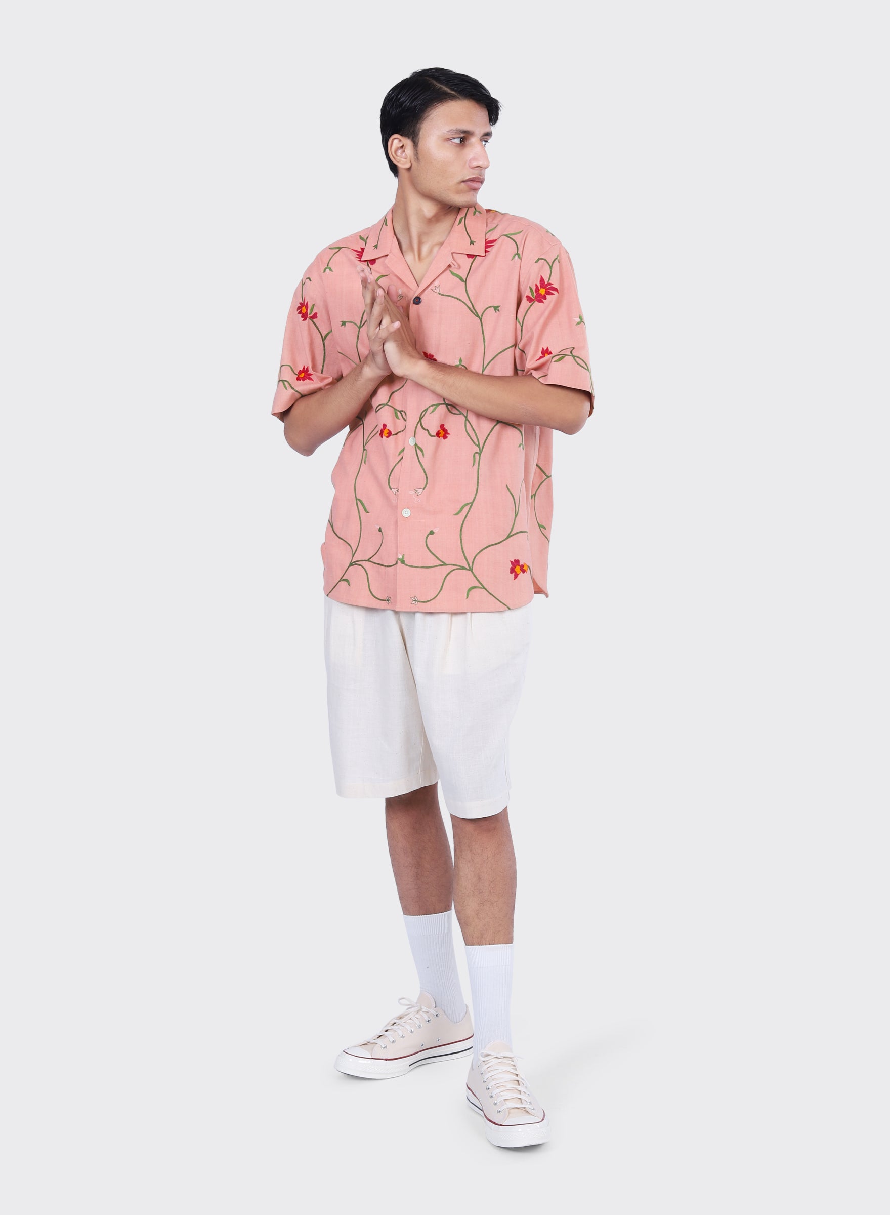 RONEN_Embroidery Emb19 Coral | | Color:Embroidery Emb19 Coral【KARDO_カルド】