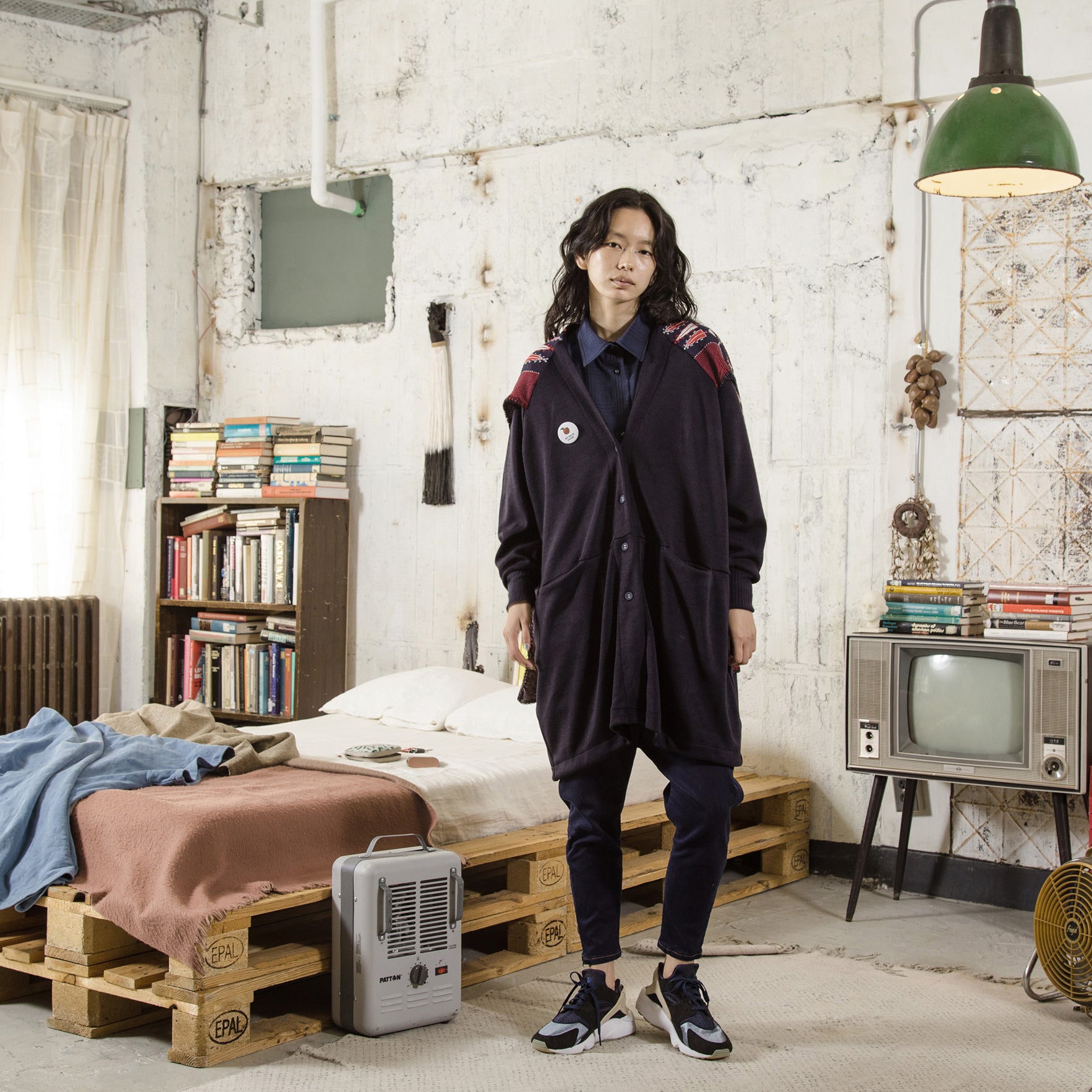 No:SF23AW-21 | Name:Scarf Gawn Cardigan | Color:Navy【STOF_ストフ】【archive】